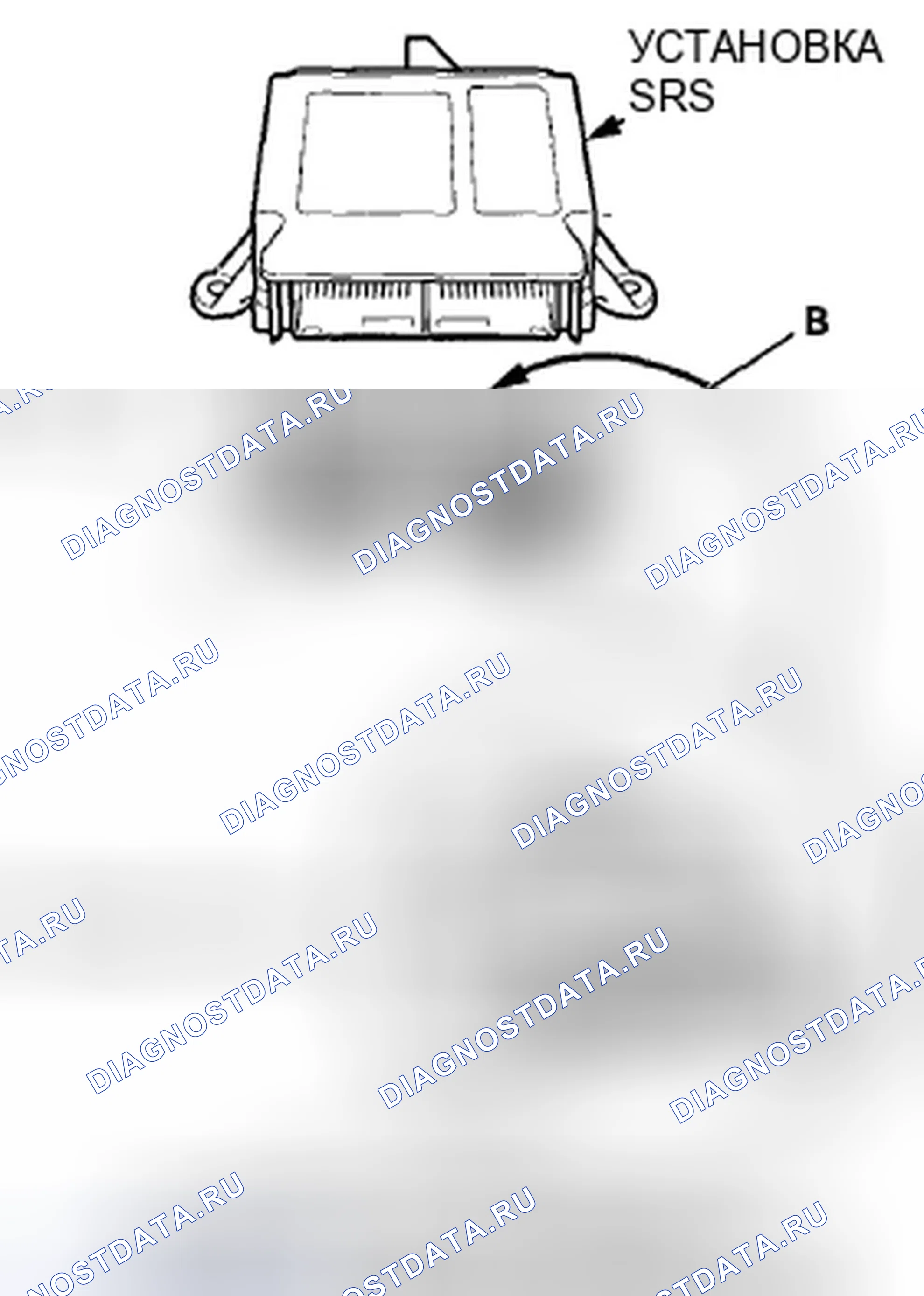 Рис. 366: Открытие короткозамыкающих разъемов блока SRS для диагностики. Honda Accord VIII рестайлинг