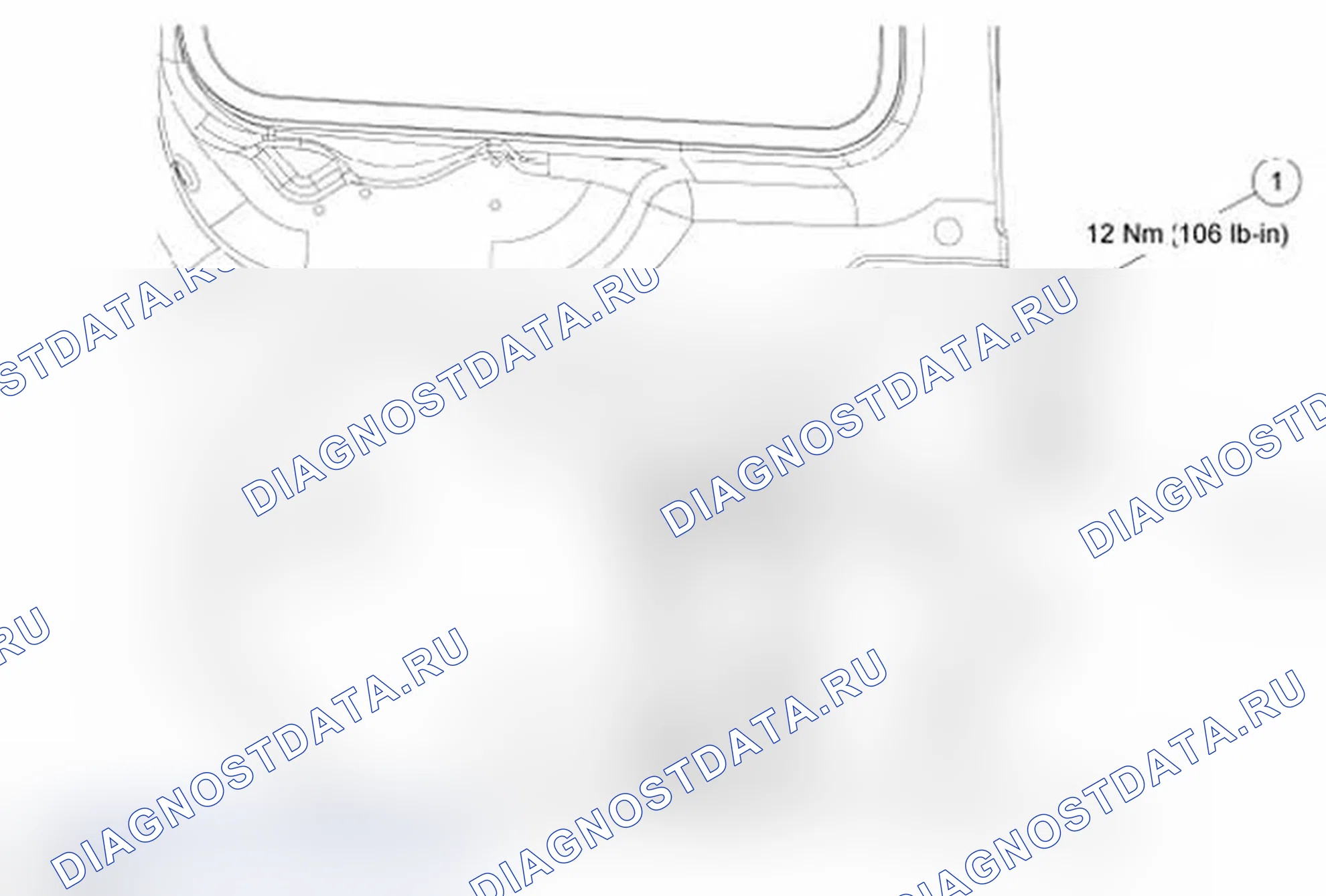 Рис. 68: Защелка задней двери - центральная, правая. Ford Transit Connect I рестайлинг