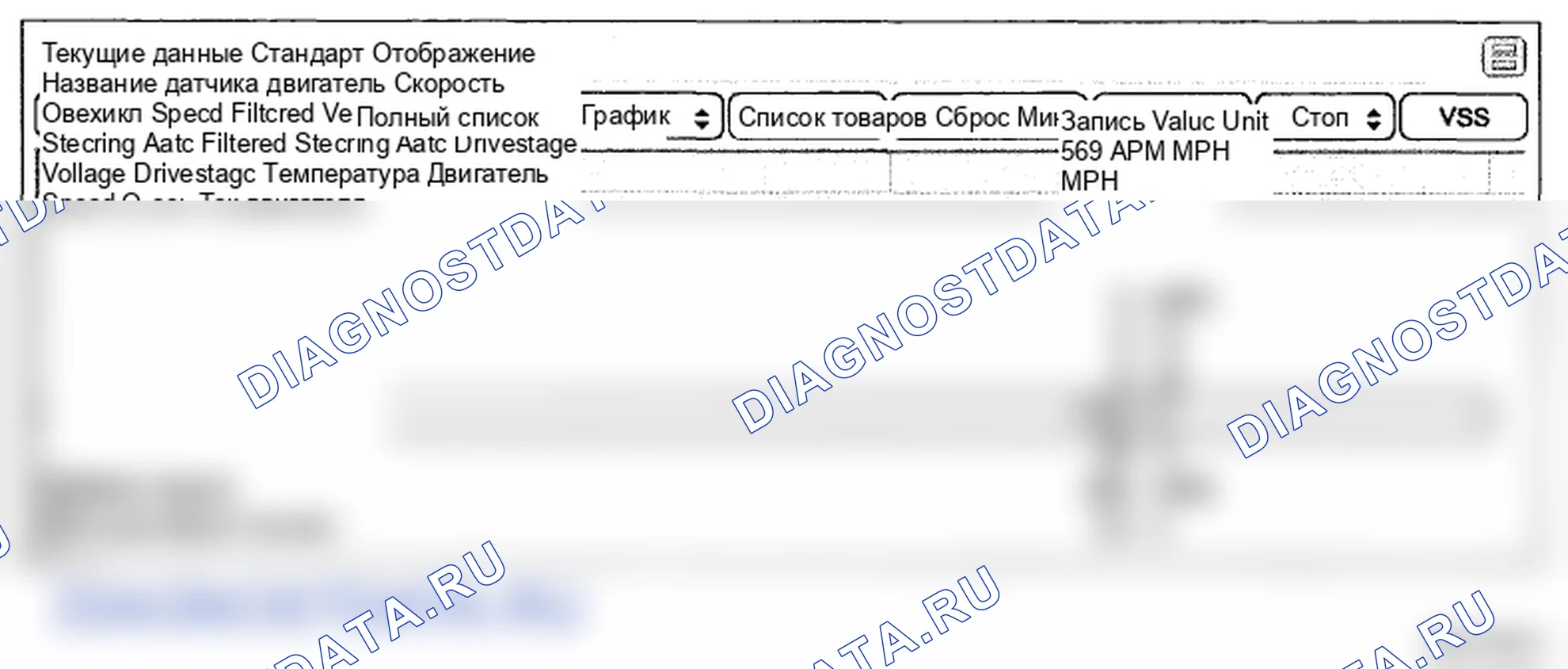 Рис. 11: Мониторинг данных Scantool. Hyundai Genesis I