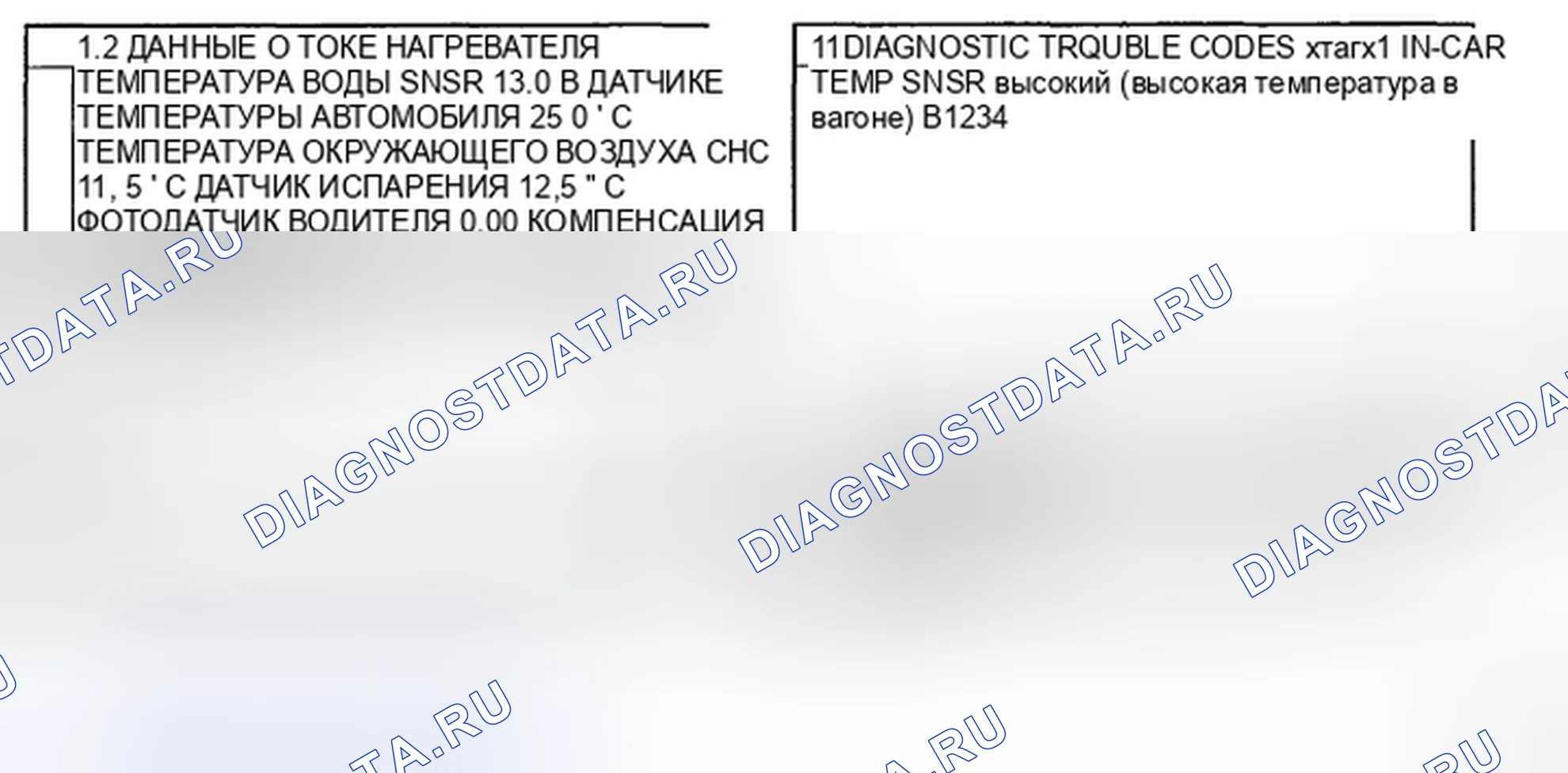 Рис. 22: МОНИТОРИНГ ДАННЫХ SCANTOOL. Kia Magentis II
