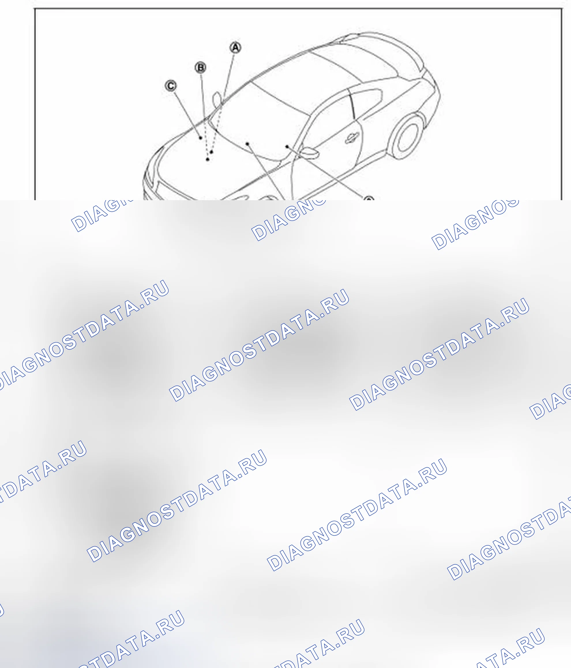 Рис. 5: Расположение компонентов. Infiniti G37 IV рестайлинг
