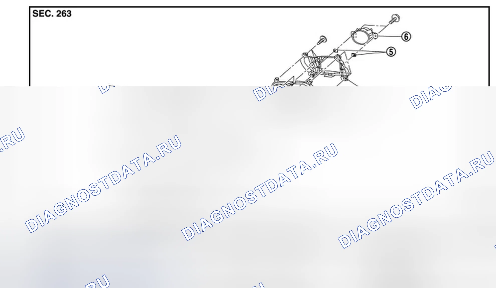 Рис. 264: СТАНДАРТНЫЙ БАМПЕР. Infiniti Q60 I