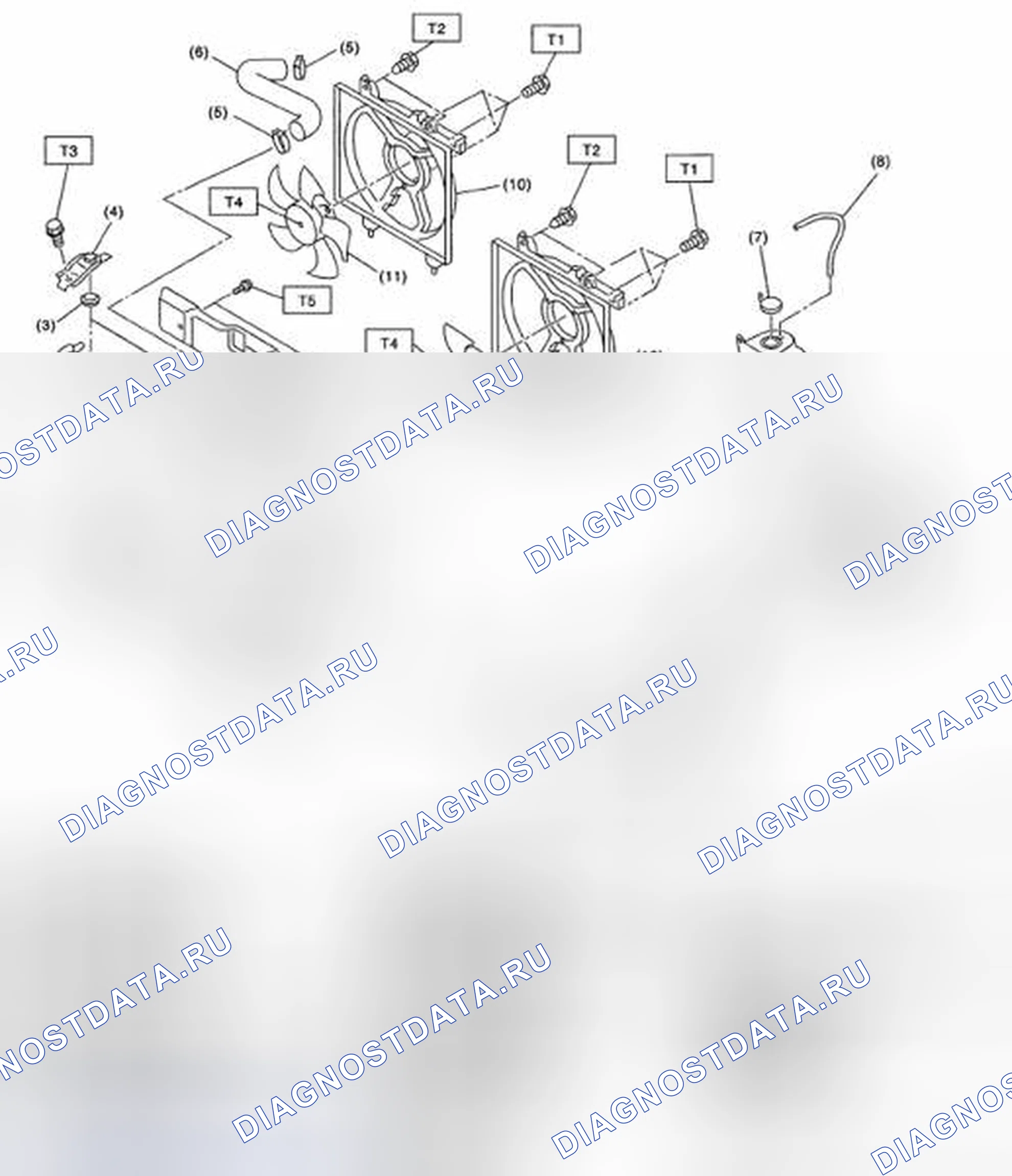 Рис. 17: РАДИАТОР И ВЕНТИЛЯТОР РАДИАТОРА. Subaru Impreza WRX GH