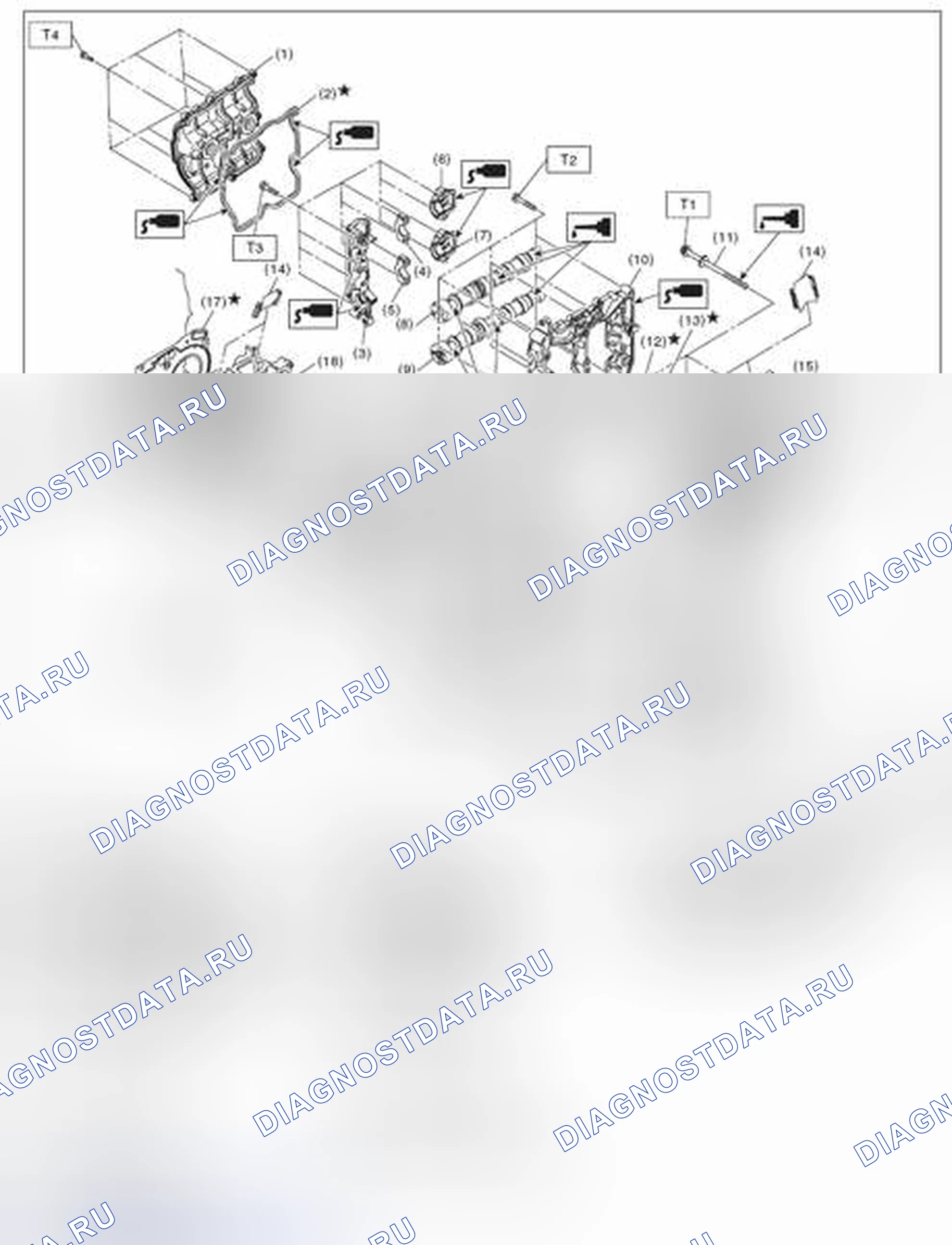 Рис. 78: ГОЛОВКА ЦИЛИНДРОВ И РАСПРЕДЕЛИТЕЛЬНЫЙ ВАЛ. Subaru Impreza GK