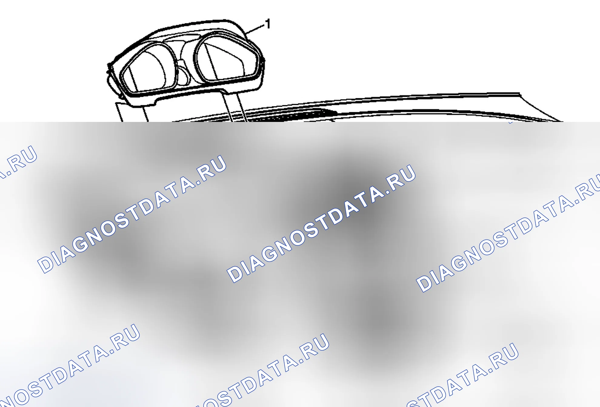 Рис. 140: Замена обрезной пластины кластера приборной панели (траверса). Chevrolet Traverse I
