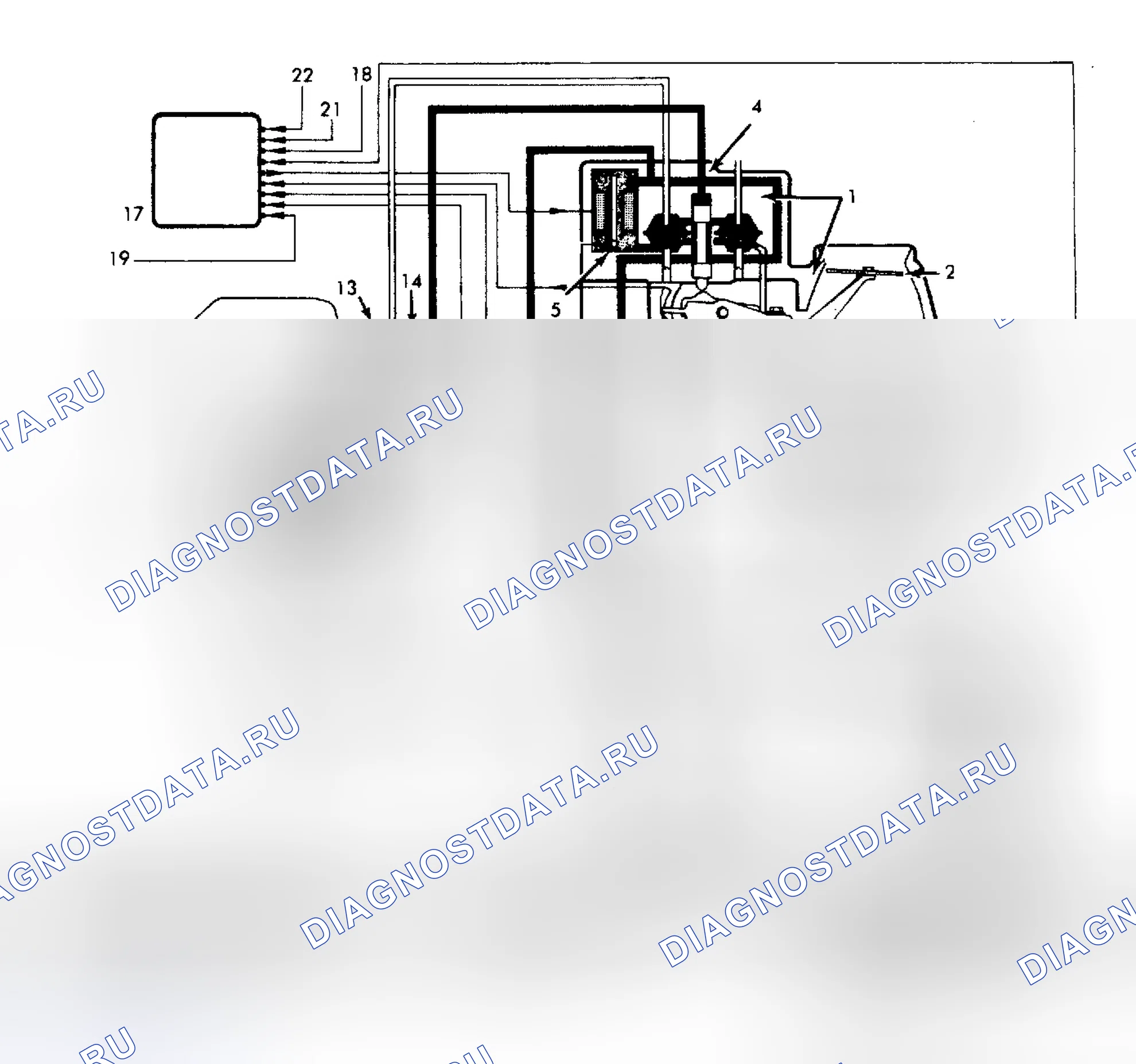 Рис. 4: Схема компонентов Bosch CIS-E. Volkswagen Golf Mk2