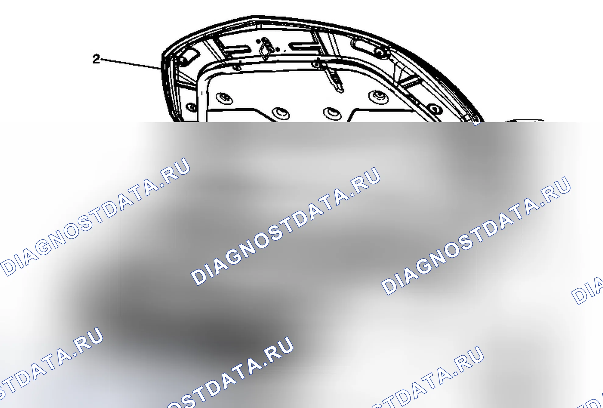 Рис. 123: Замена капота (траверса). GMC Acadia I рестайлинг