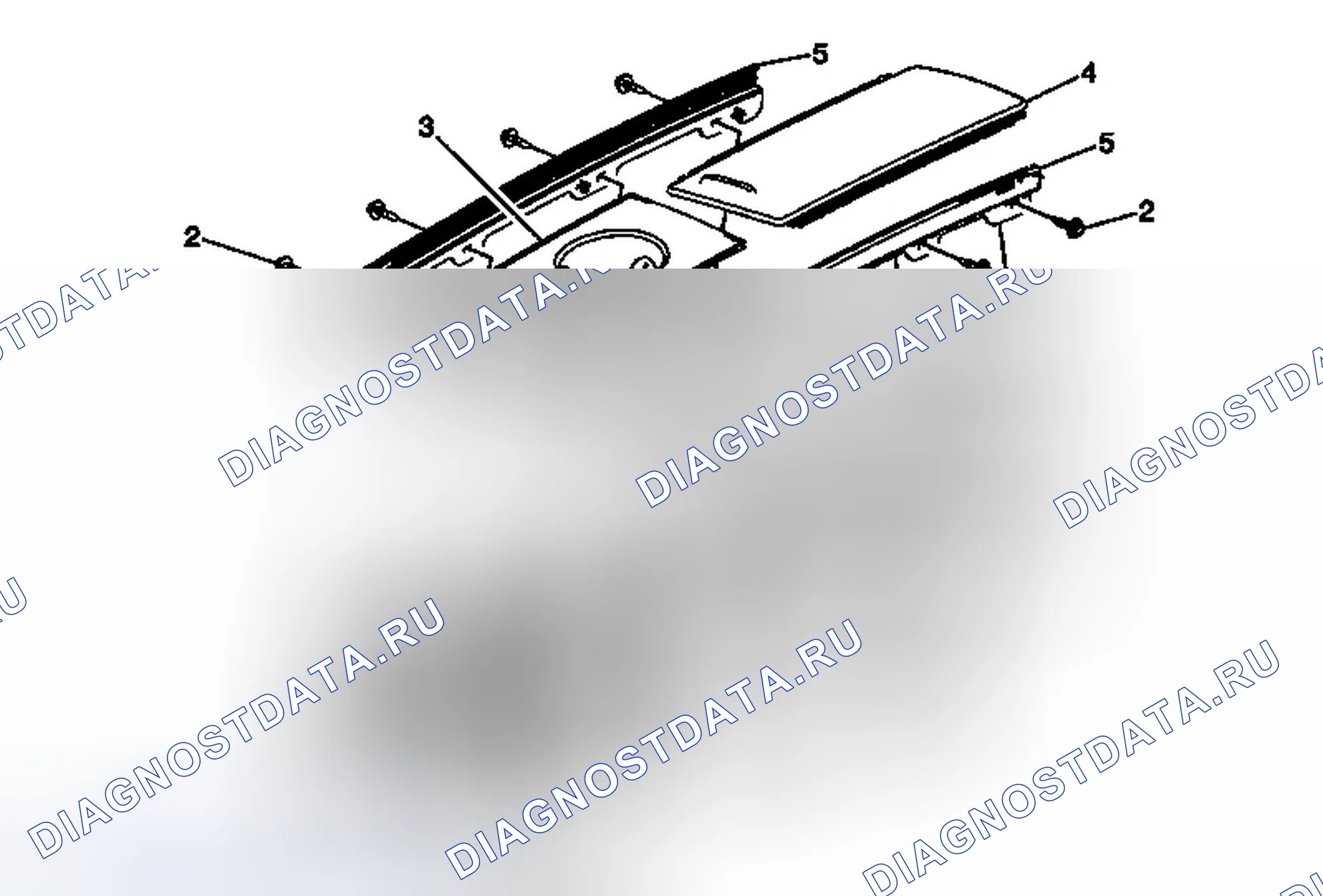 Рис. 112: Замена скольжения подлокотника передней напольной консоли. Cadillac ELR I
