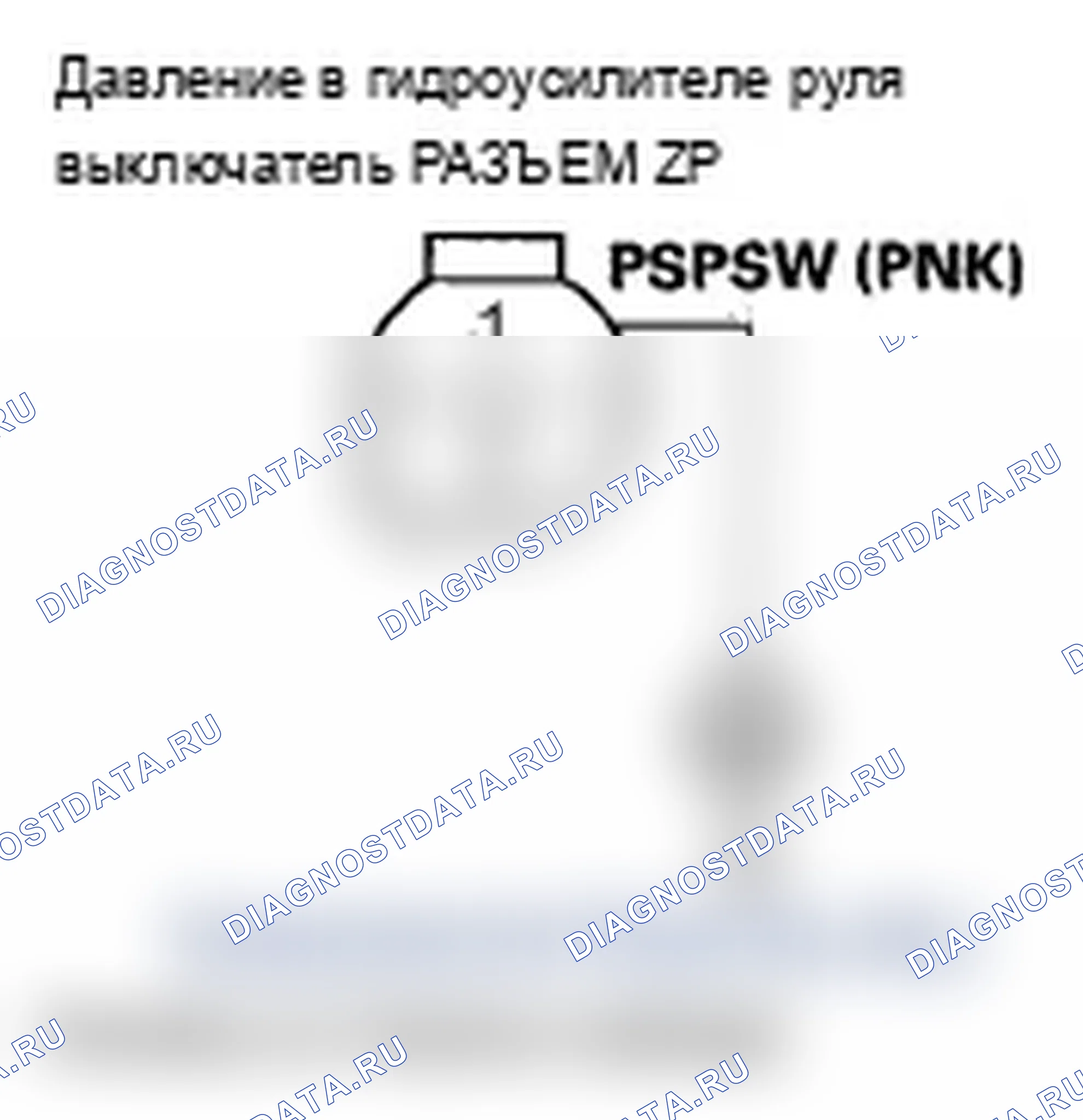 Рис. 4: Устранение неисправностей сигнальной цепи коммутатора давление в гидроусилителе руля. Acura MDX II