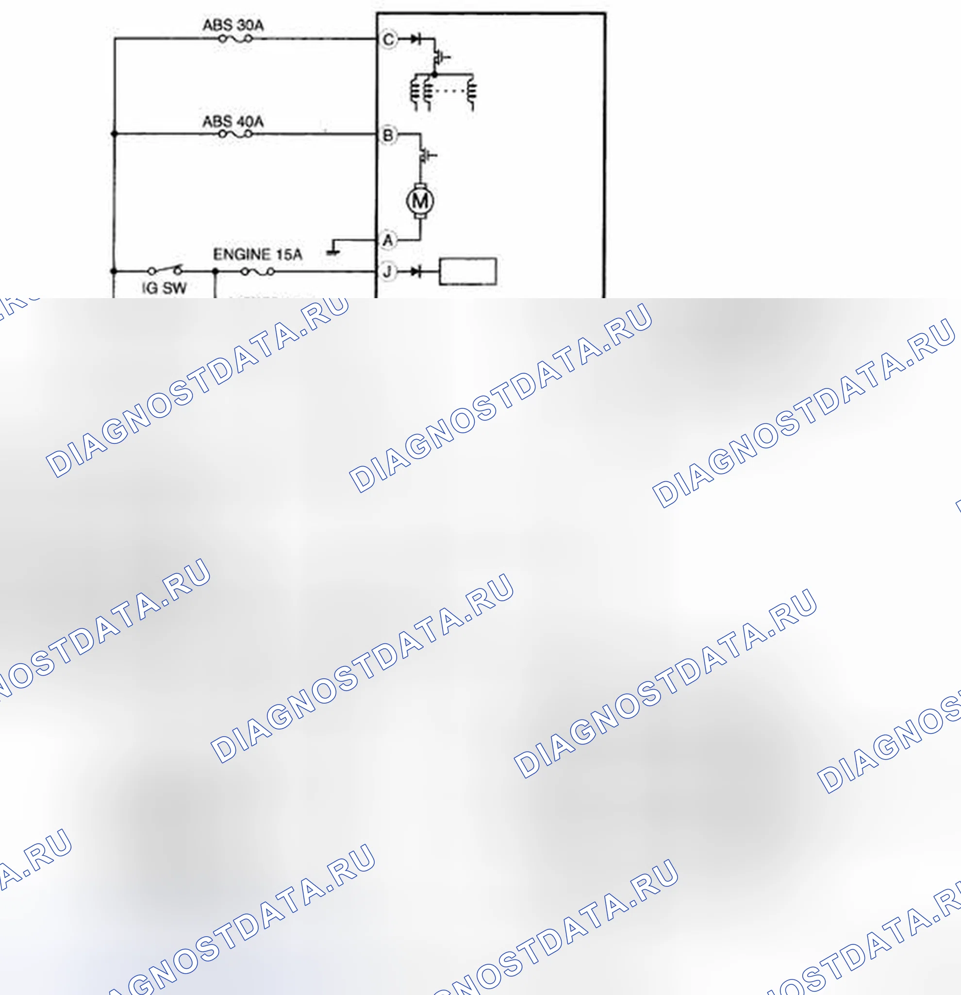 Рис. 19: СХЕМА ЭЛЕКТРОПРОВОДКИ СИСТЕМЫ ABS [АБС]. Mazda MX-5 NC рестайлинг