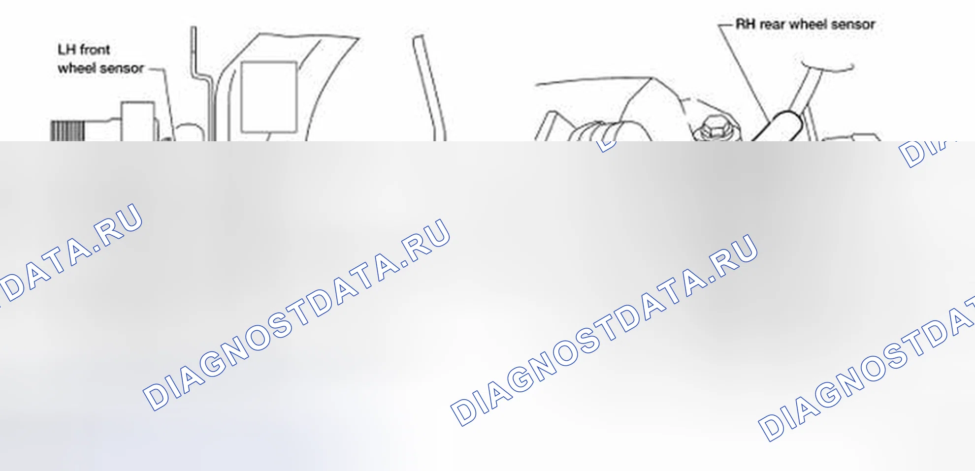 Рис. 38: Идентификация датчиков колес. Nissan Pathfinder III