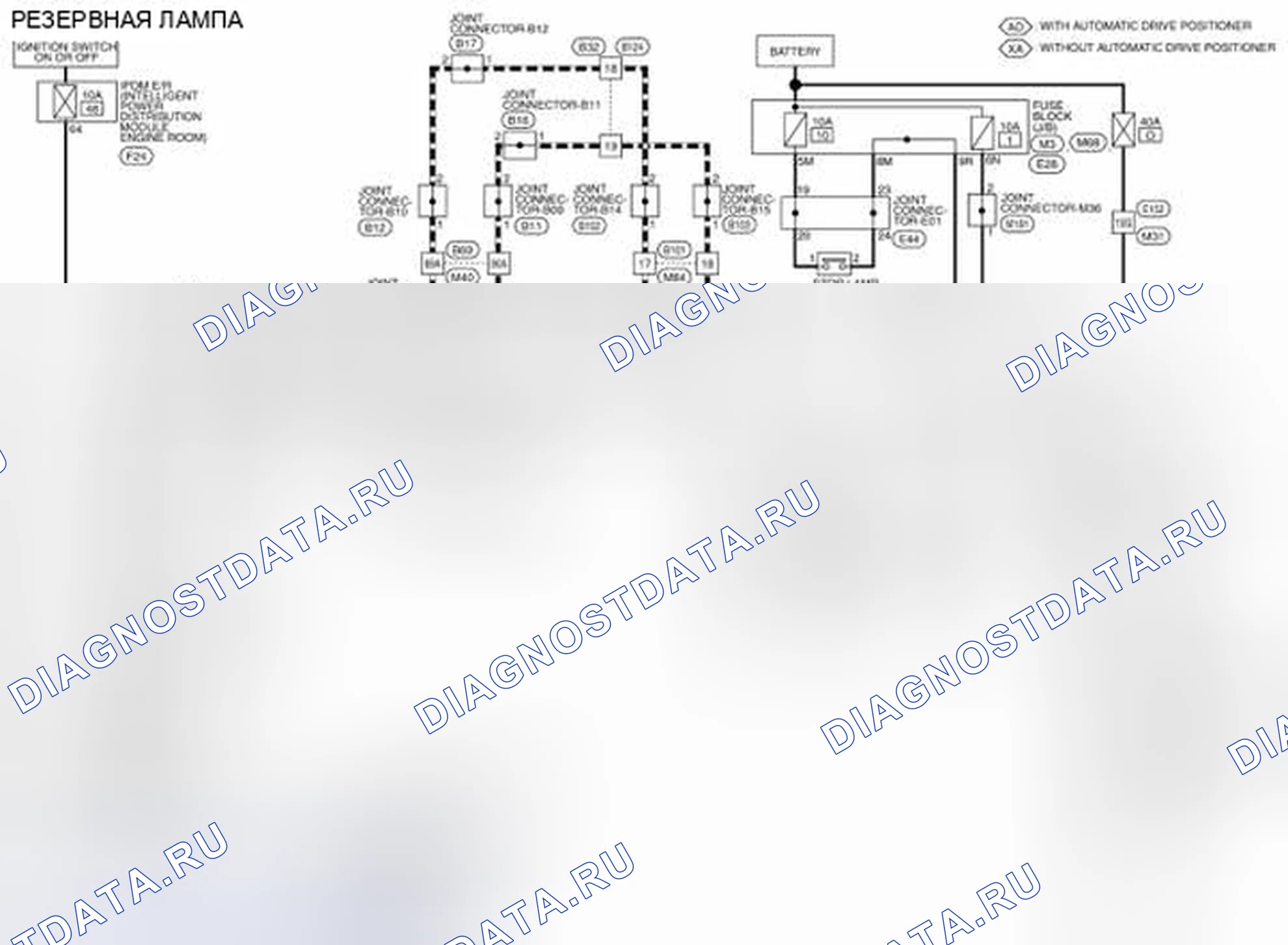Рис. 201: электросхема. Nissan Pathfinder IV рестайлинг