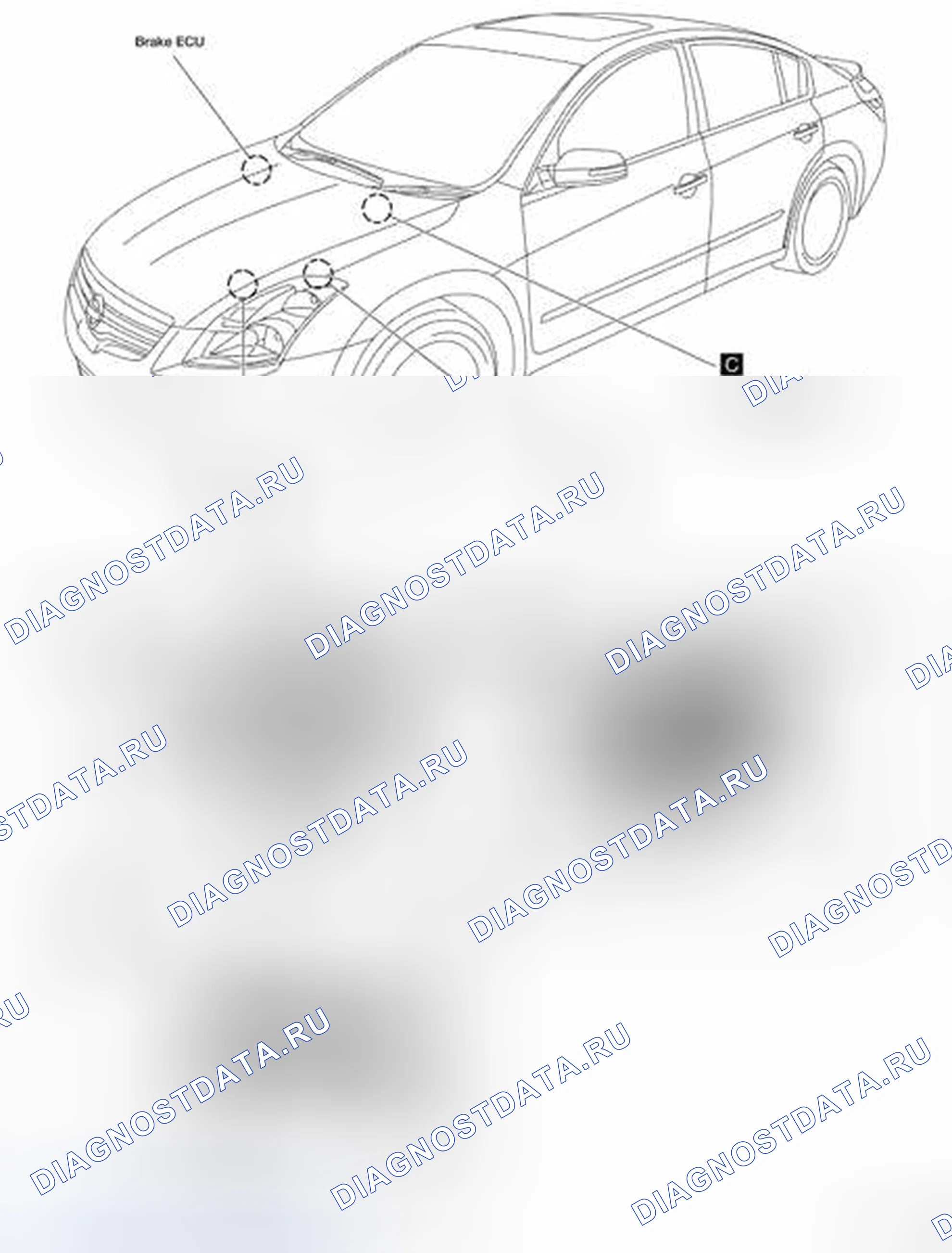 Рис. 290: ОТСЕК ДВИГАТЕЛЯ. Nissan Altima L32 рестайлинг