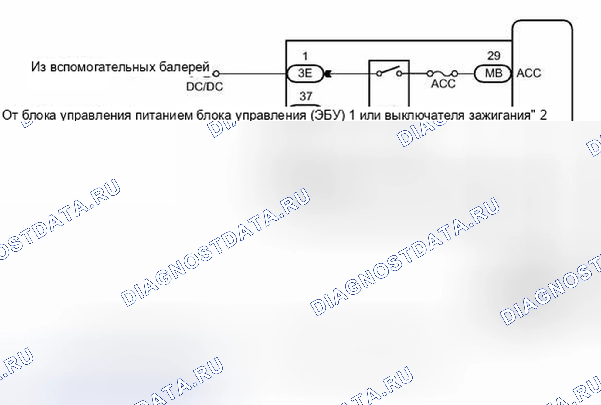 Рис. 2: электросхема. Toyota Prius C I