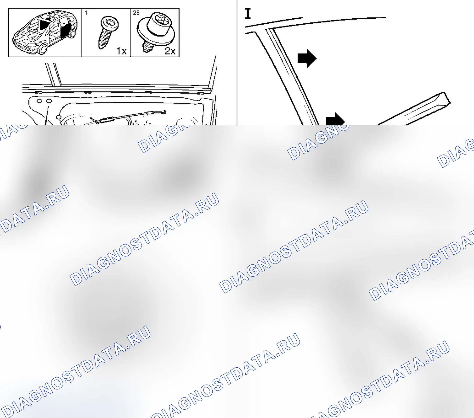 Замена подъемного окна задней двери. Opel Zafira B