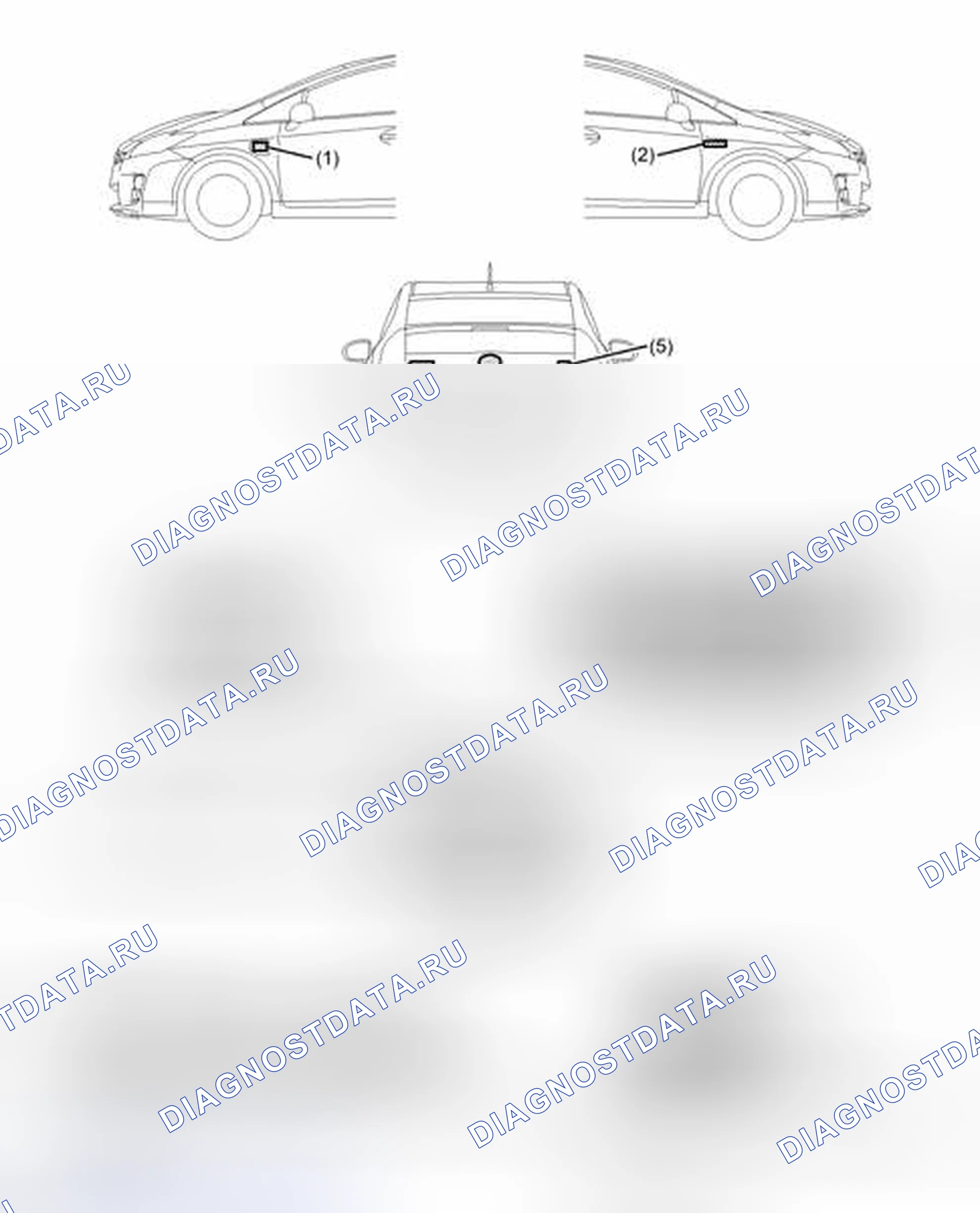 Рис. 361: ИЛЛЮСТРАЦИЯ. Toyota Prius PHV pre-III