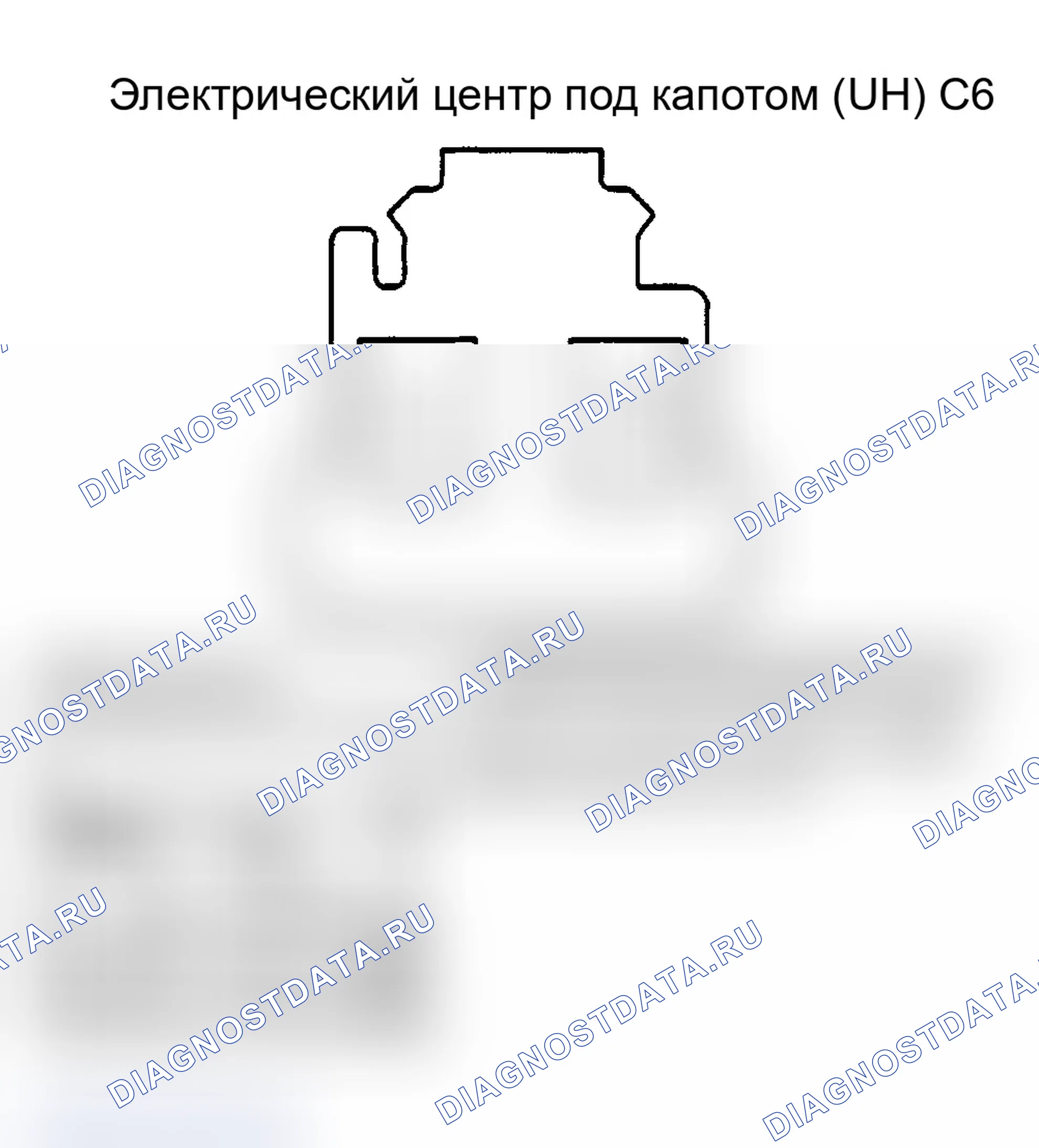 Рис. 99: ЭЛЕКТРИЧЕСКИЙ ЦЕНТР ПОД КАПОТОМ (UH) C6. Pontiac Trans Sport II