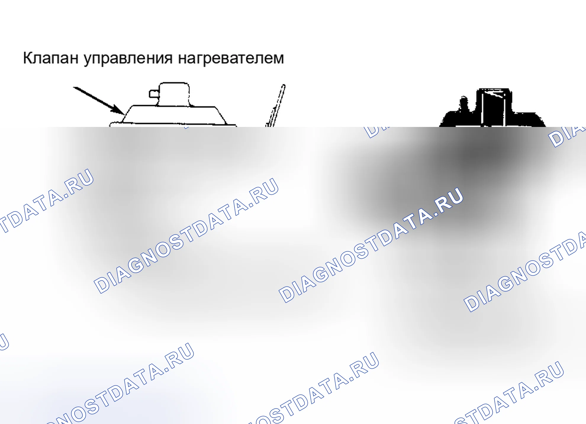 Рис. 5: Узлы регулирующих клапанов нагревателя. Toyota Cressida II