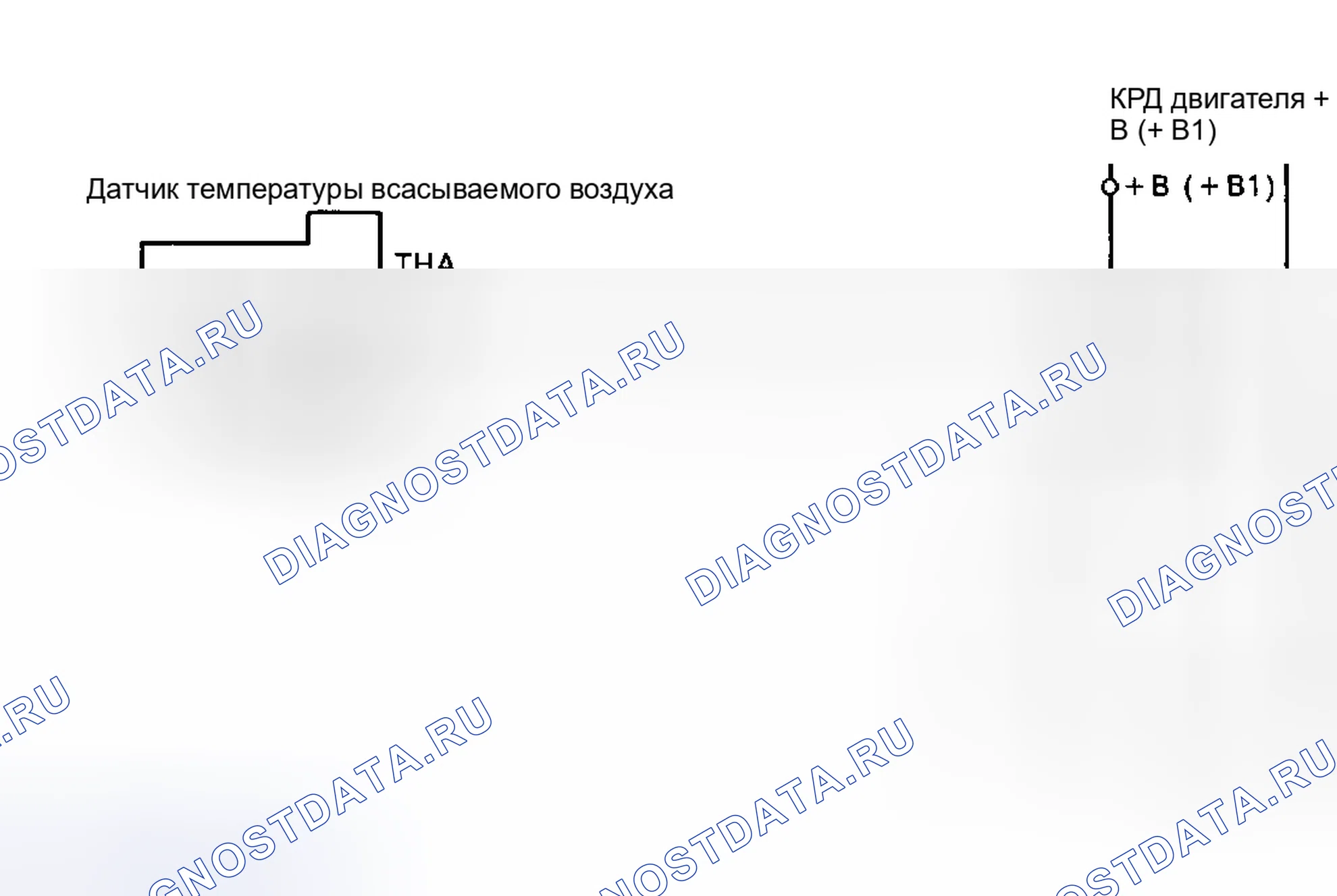 Рис. 49: Схема кодовой 24/проверка No6 (4A-FE и 5S-FE). Сигнал датчика температуры всасываемого воздуха. Toyota Celica T180