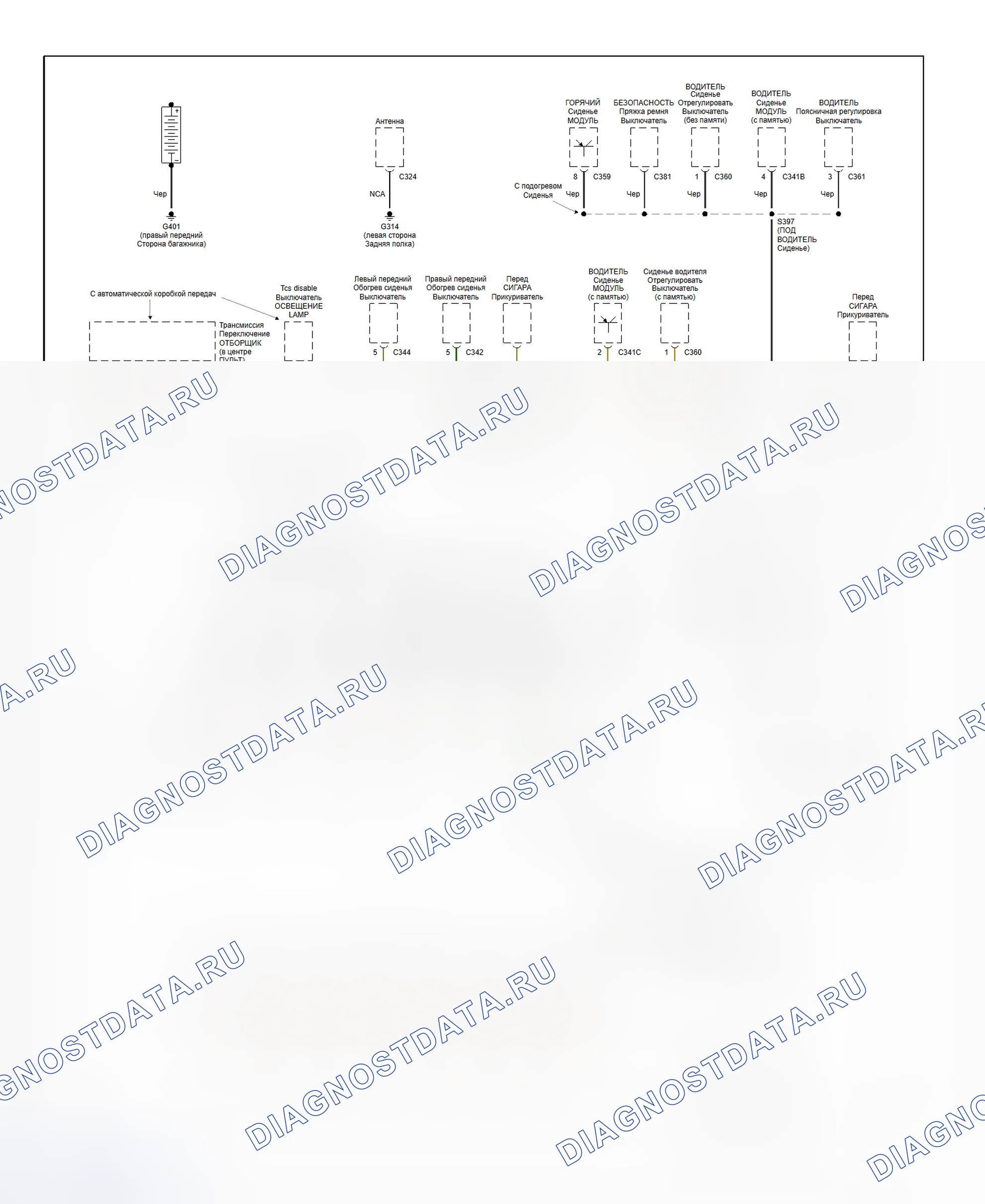 Рис. 113: Схема разводки массы (LS - 3 из 3). Hyundai Porter II