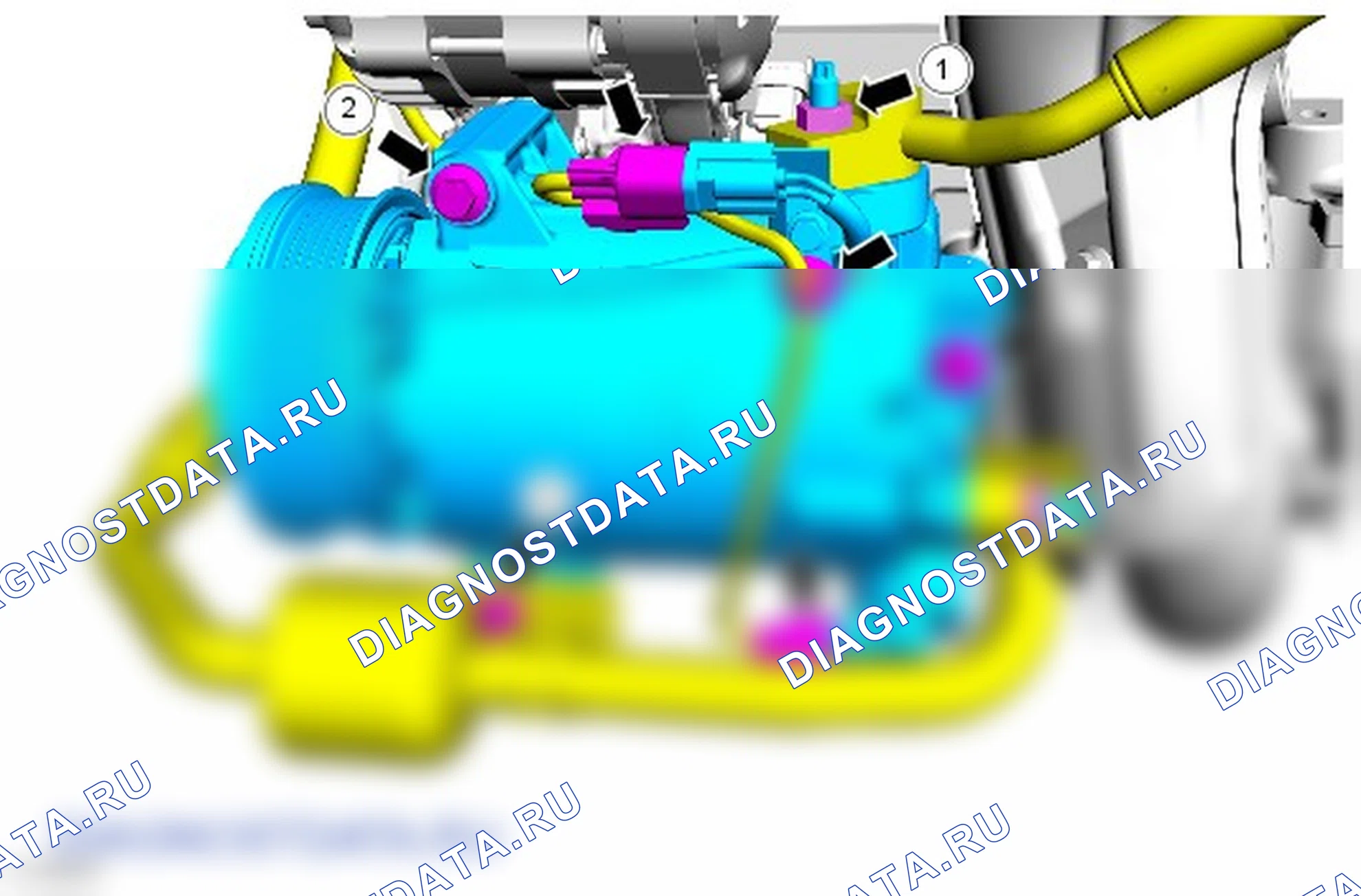 Как снять и установить компрессор системы кондиционирования. Ford Tourneo Courier I