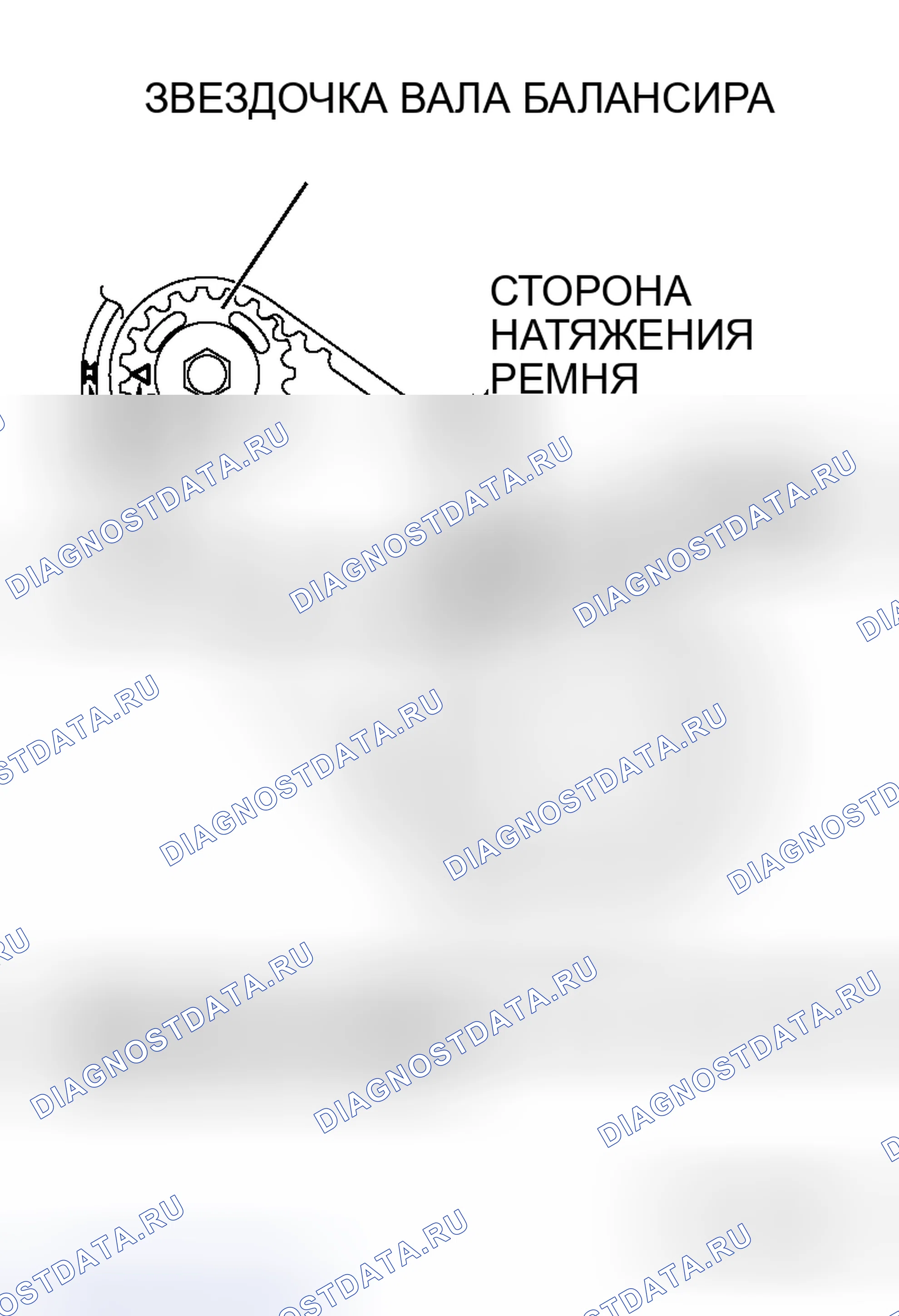 Рис. 77: > > A < < УСТАНОВКА НАТЯЖНОГО УСТРОЙСТВА СИНХРОНИЗИРУЮЩЕГО РЕМНЯ БАЛАНСИРА. Mitsubishi Galant IX рестайлинг