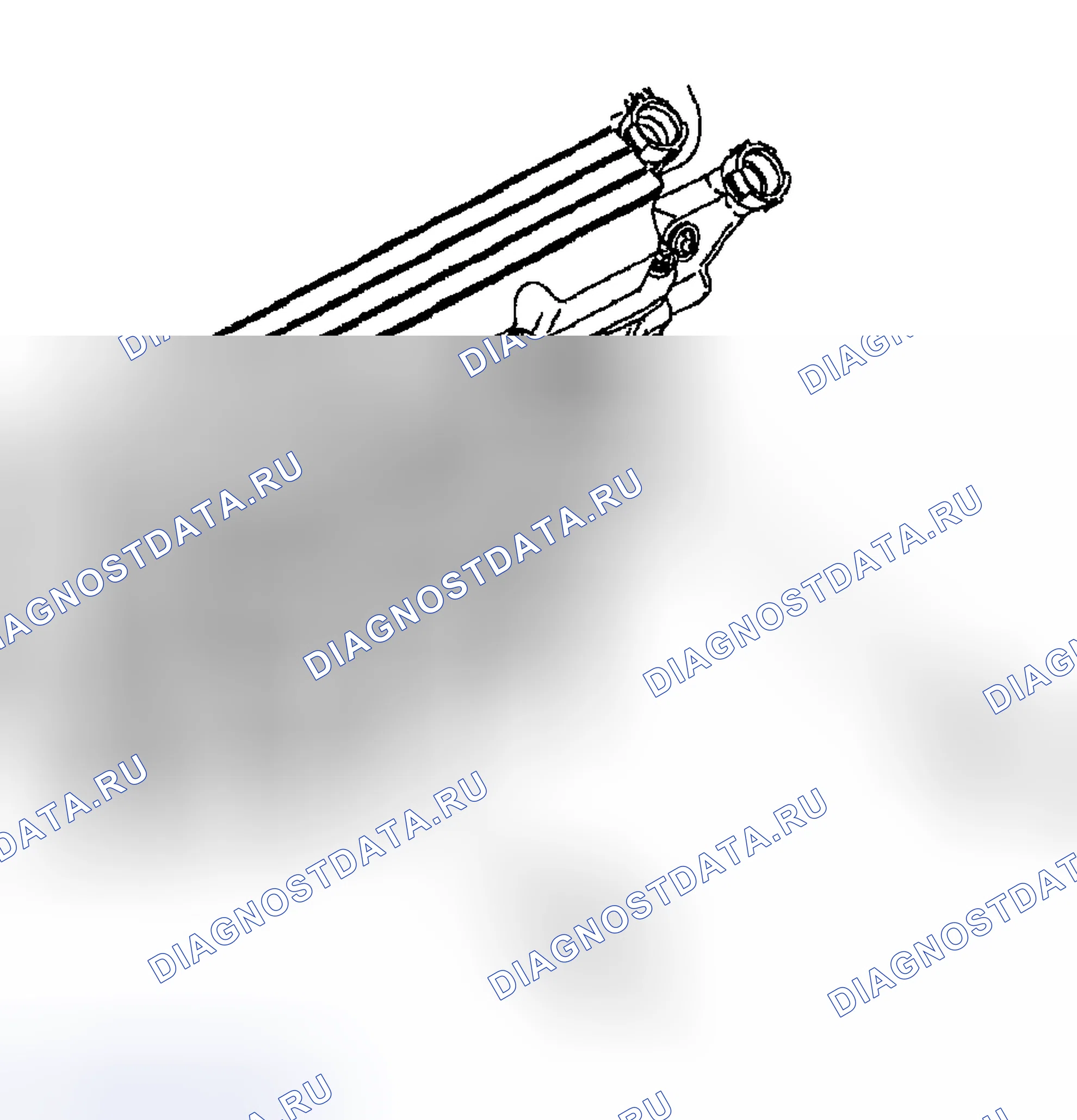 Рис. 430: Монтаж выпускного коллектора - справа (C, H, W с NC8). Hyundai Veracruz I