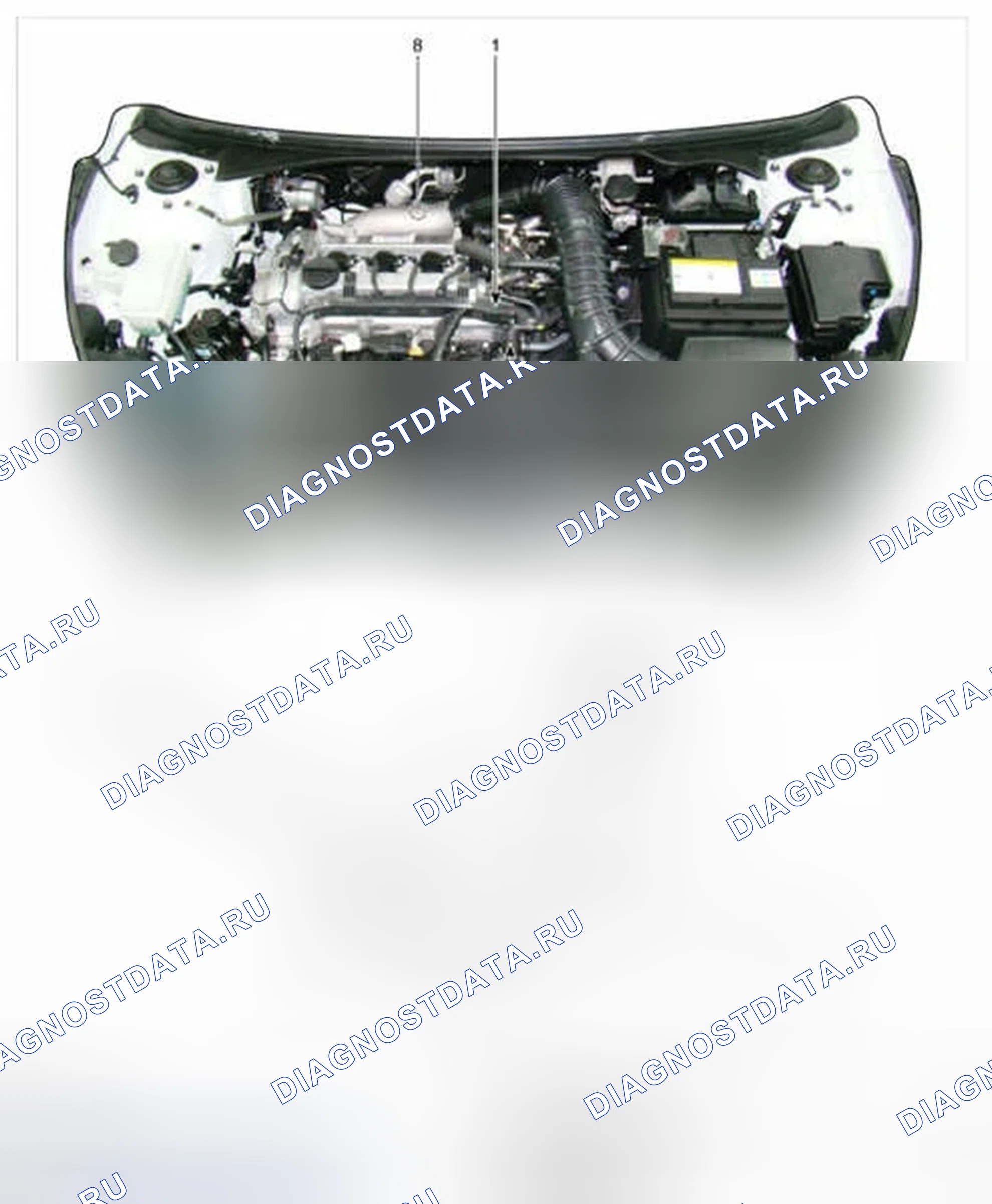 Рис. 152: Расположение компонентов. Hyundai Veloster I