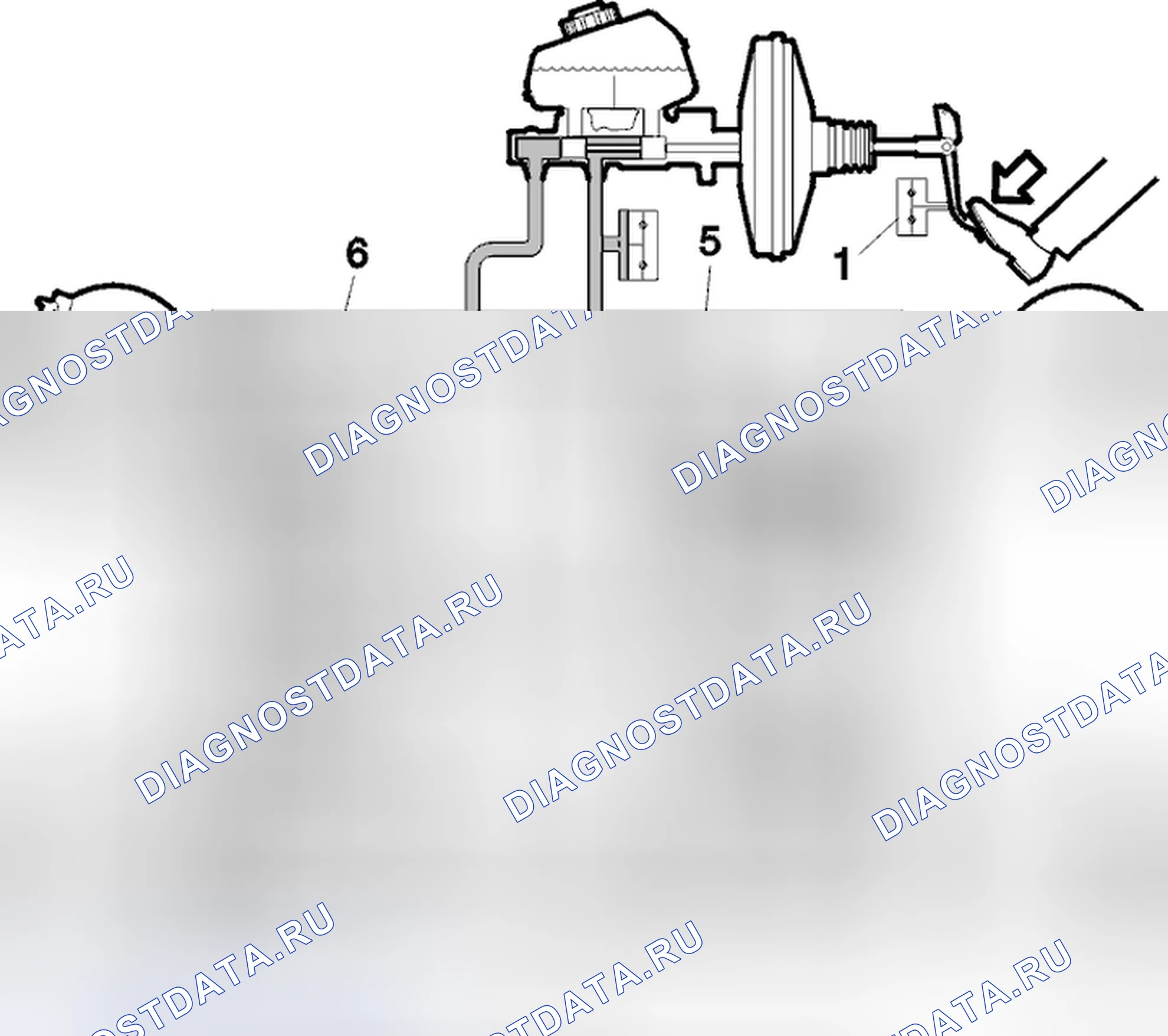 Рис. 266: Торможение с АБС. Volvo C70 I