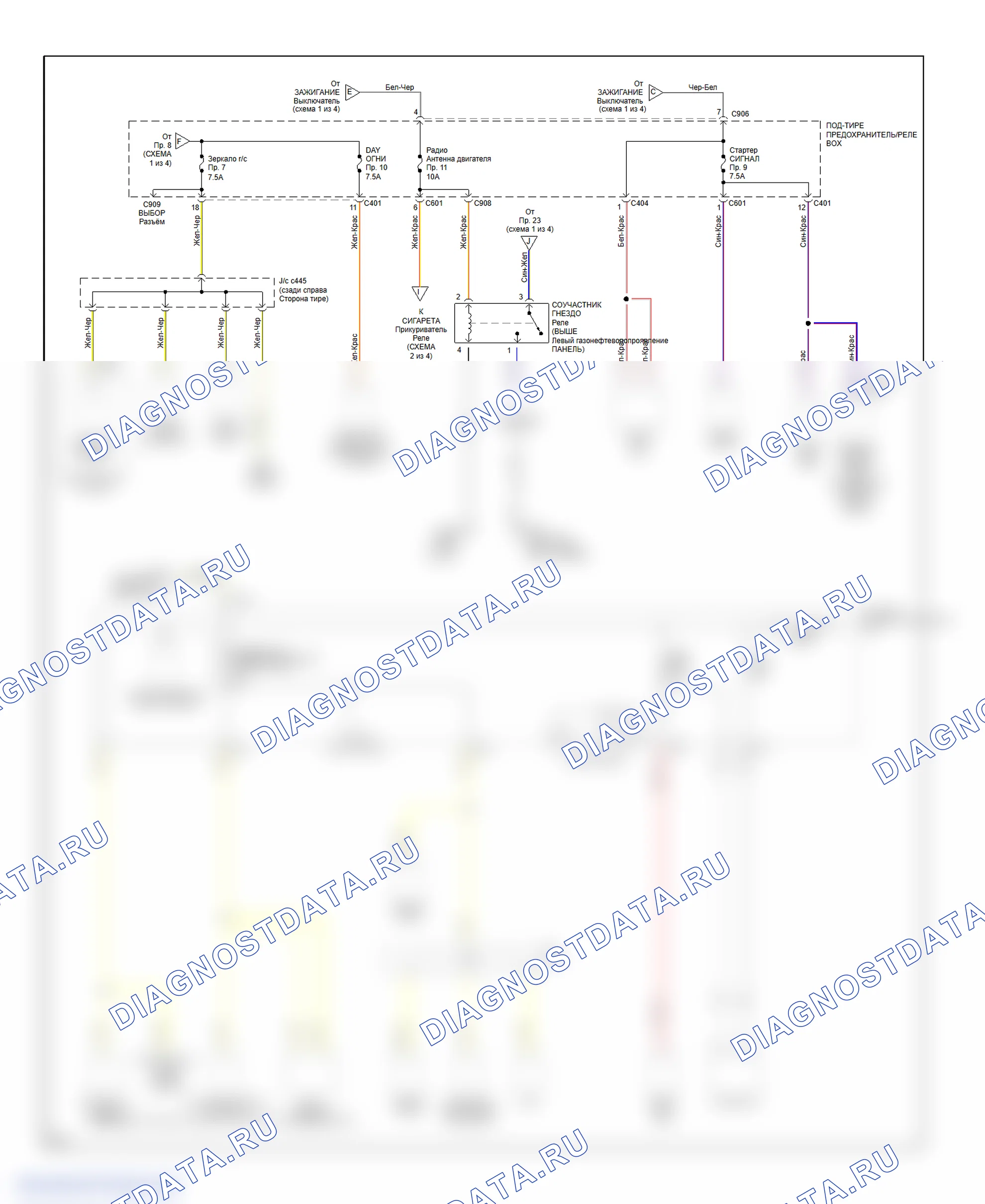 Power Distribution Circuit (3 of 4). Honda Odyssey I