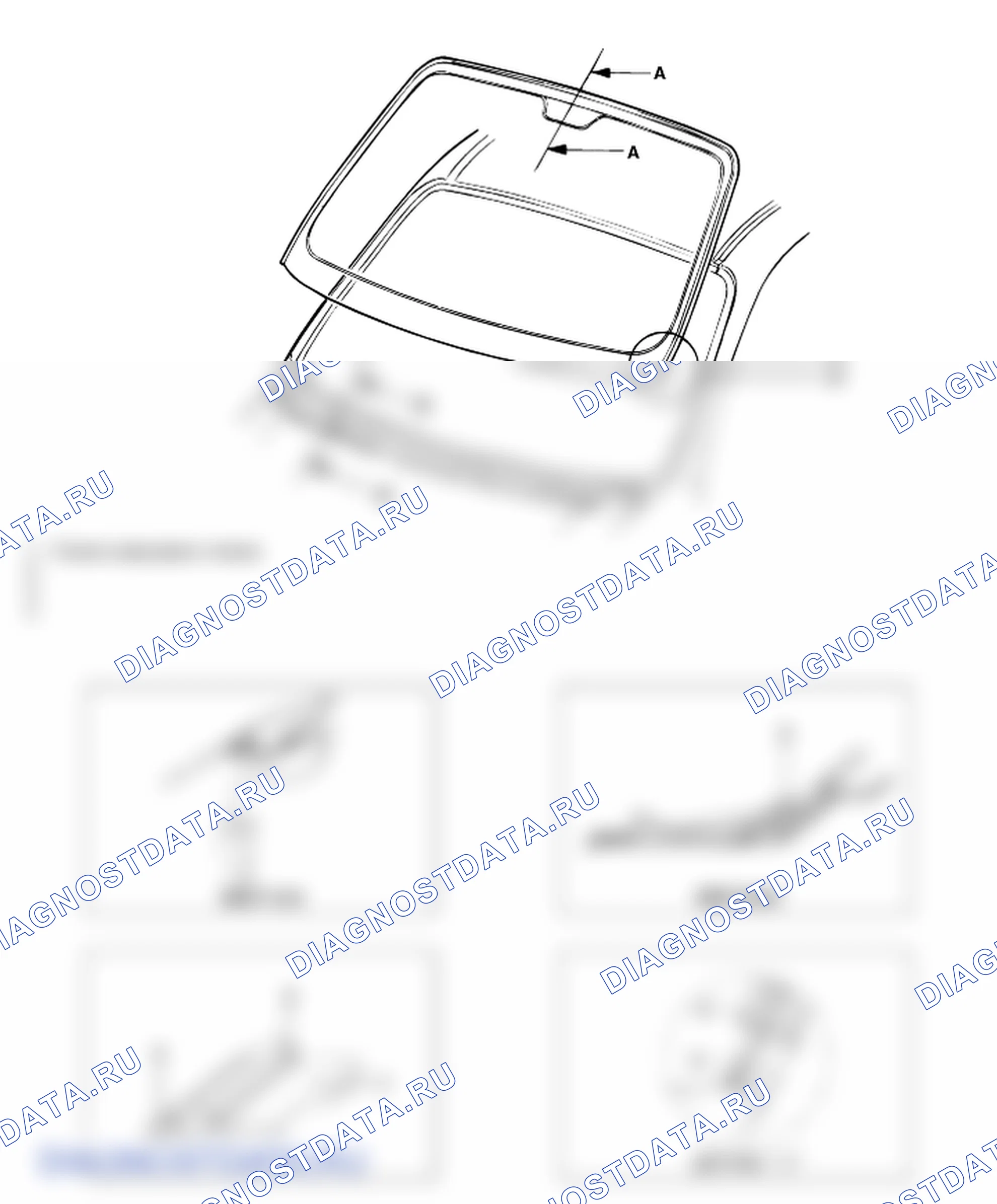 Детали ветрового стекла. Hyundai Atos MX