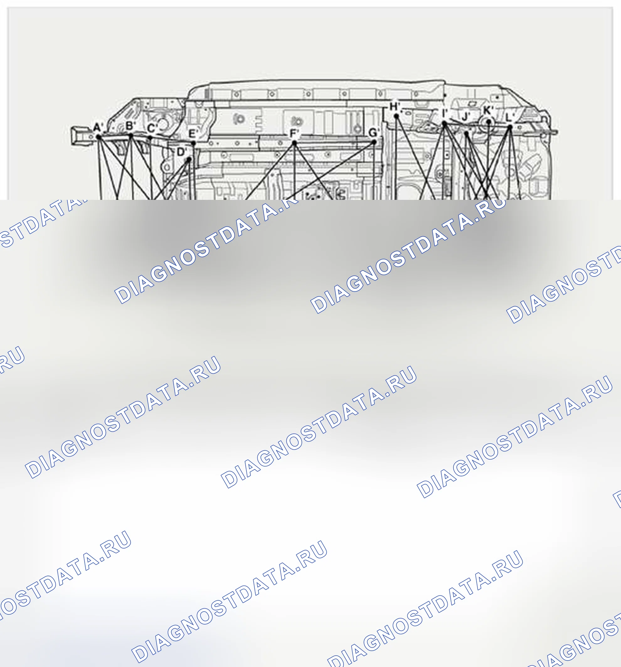 Рис. 34: Фактические размеры измерений. Hyundai Veloster I