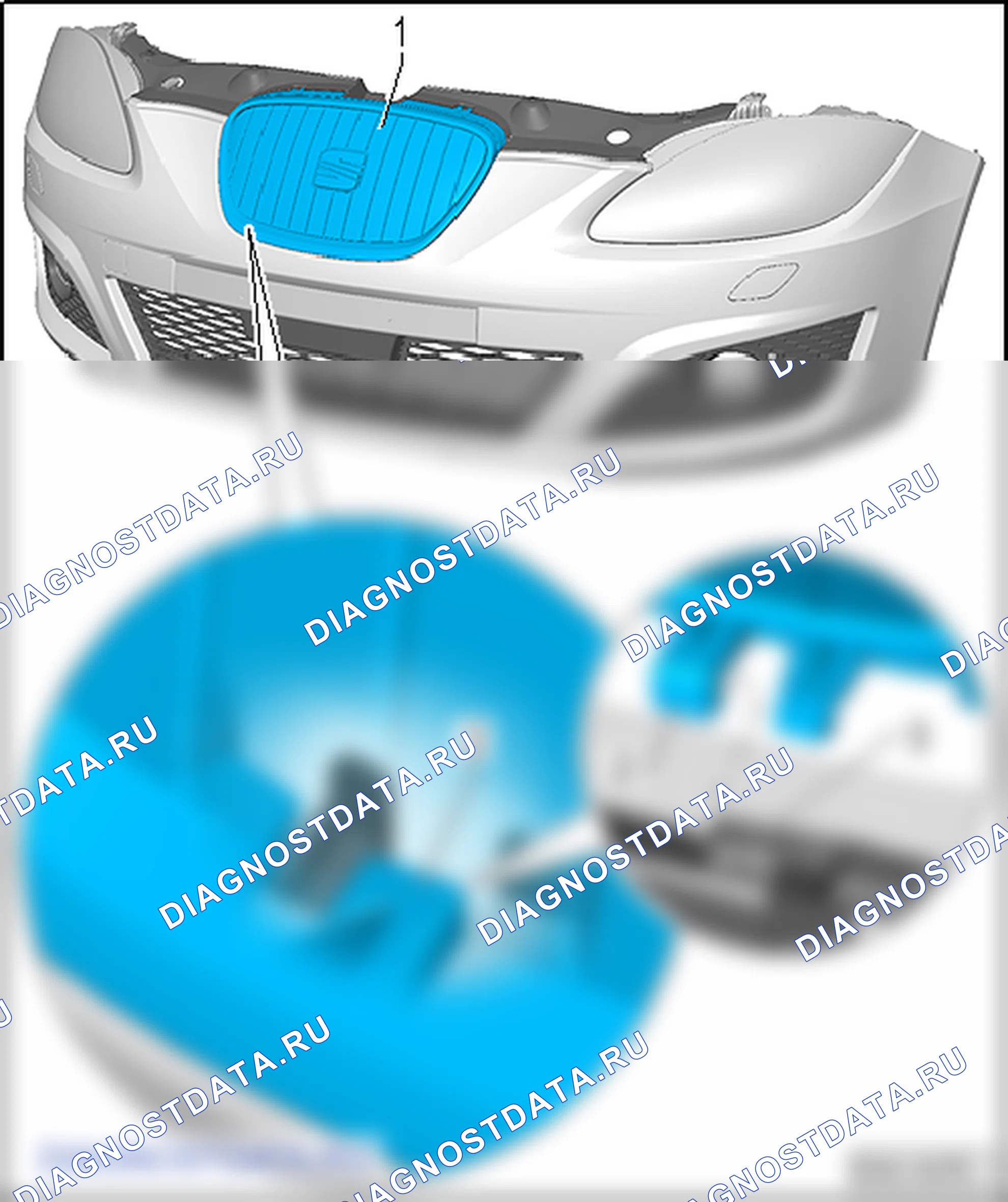 Облицовка переднего бампера. SEAT Leon Ii