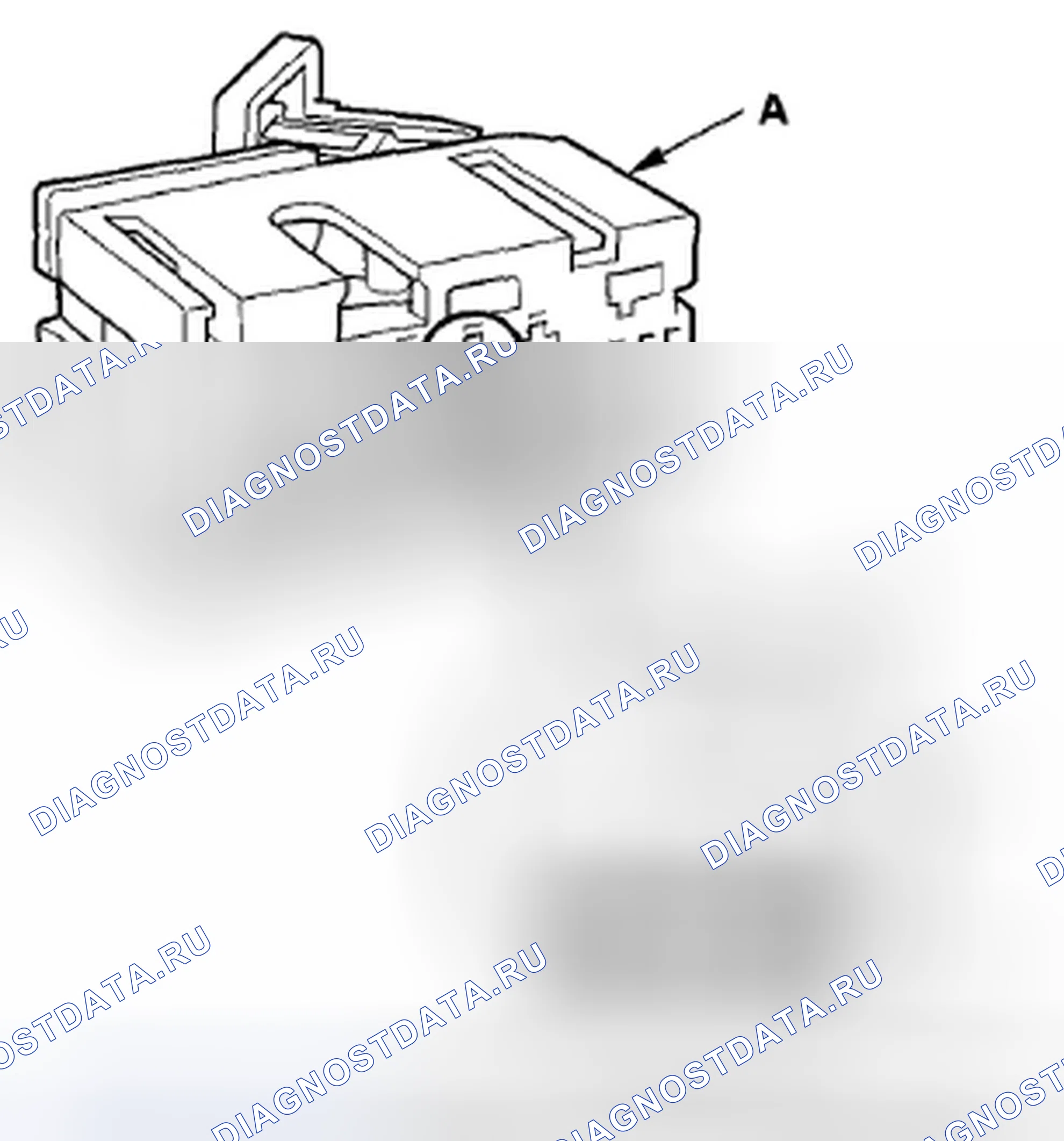 Рис. 195: Разъемы блока SRS. Honda Fit GE