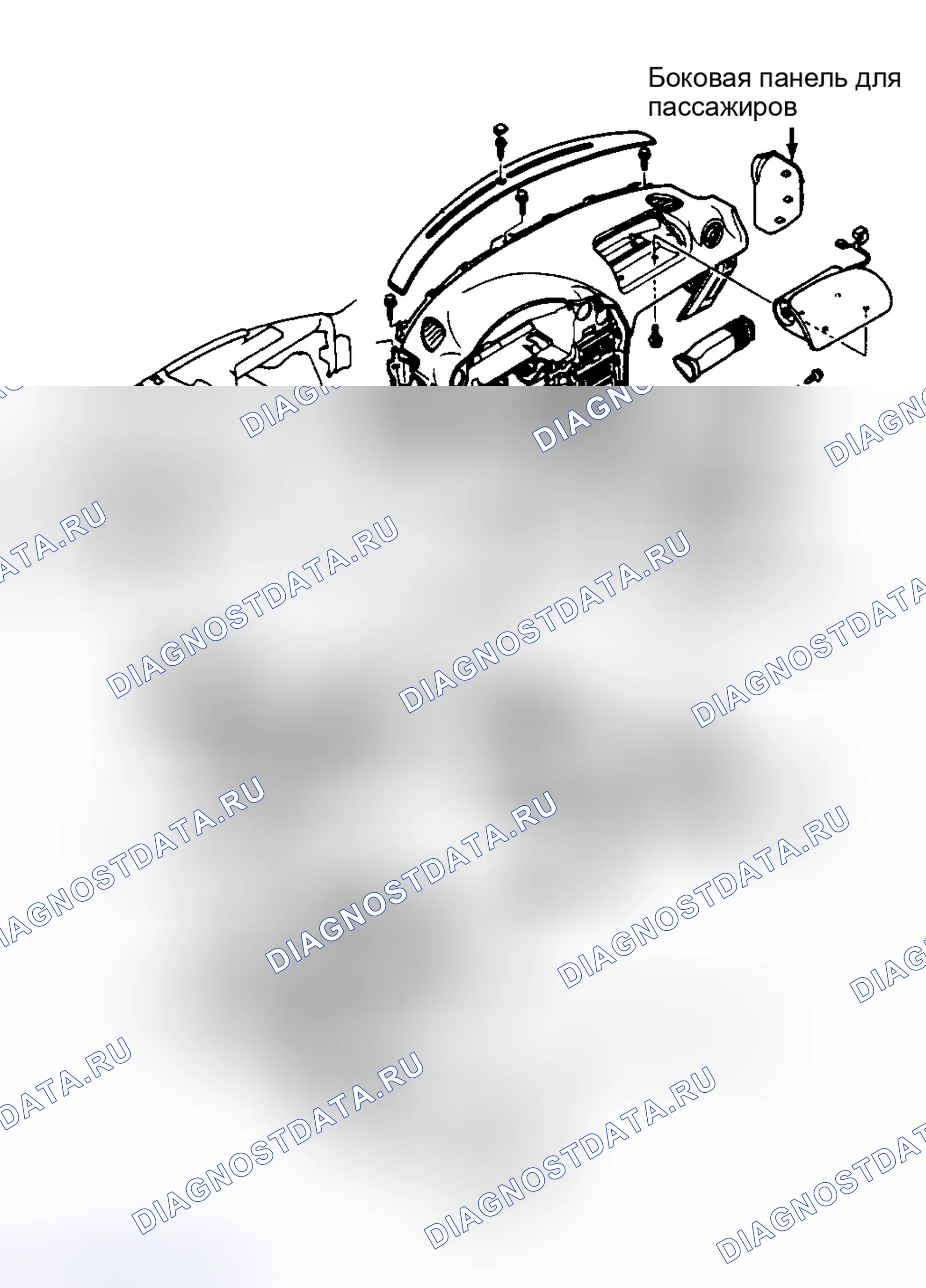 Рис. 9: Подушка безопасности со стороны пассажира. Mazda MX-3 I