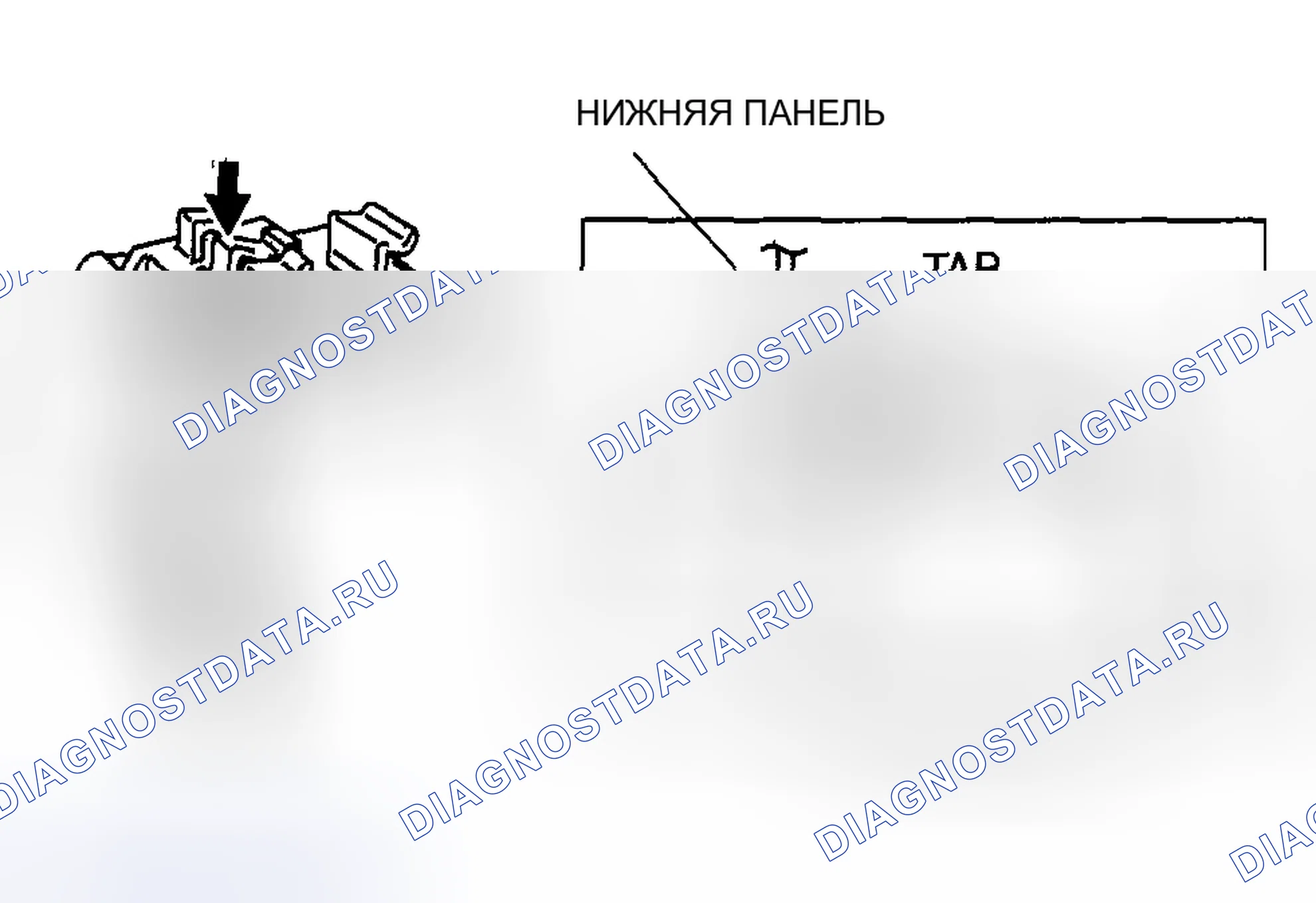 Рис. 6: Снятие рычага разблокировки капота Примечание. Honda CR-V I рестайлинг