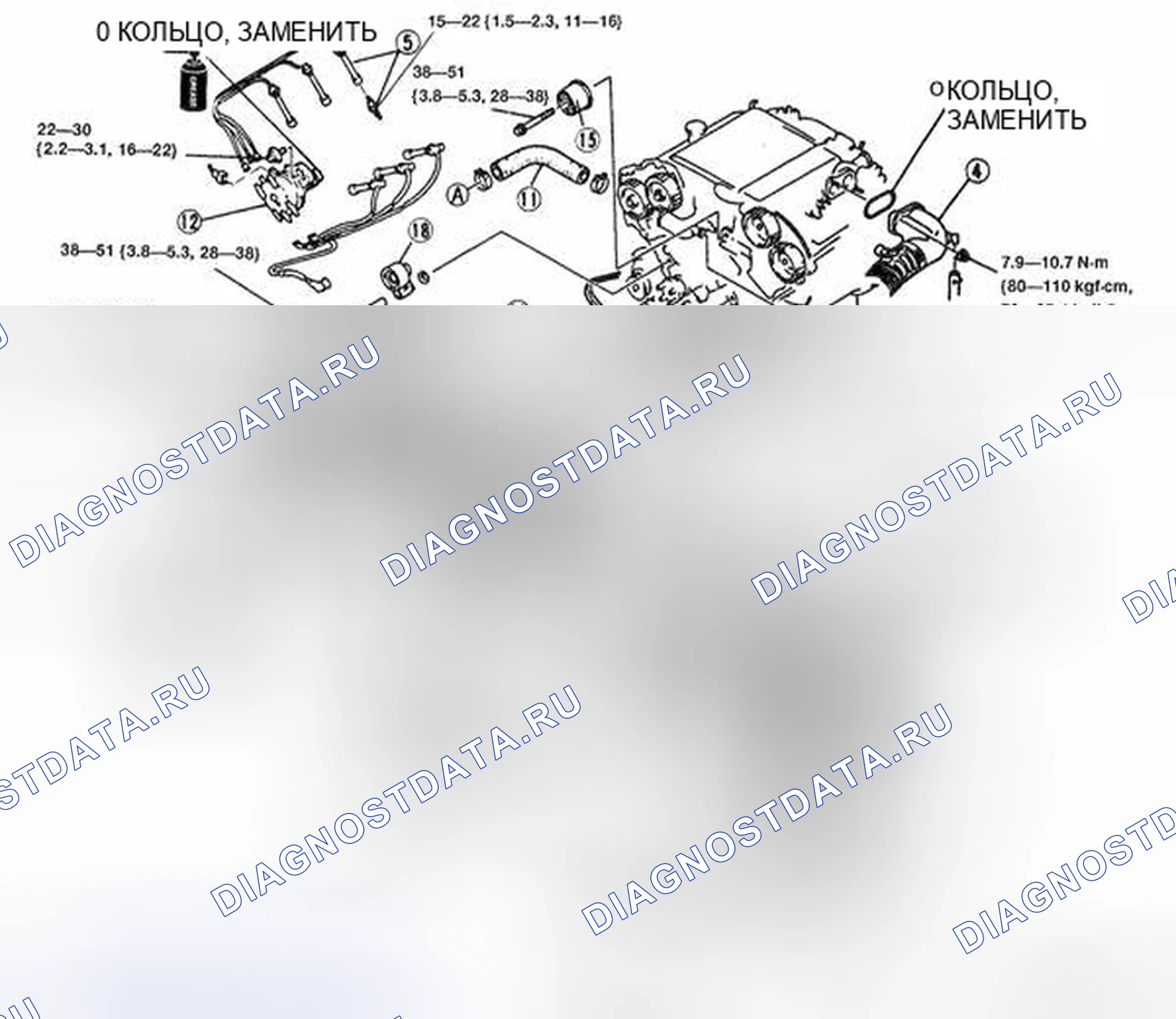 Рис. 6: Демонтаж. Mazda 929 HD