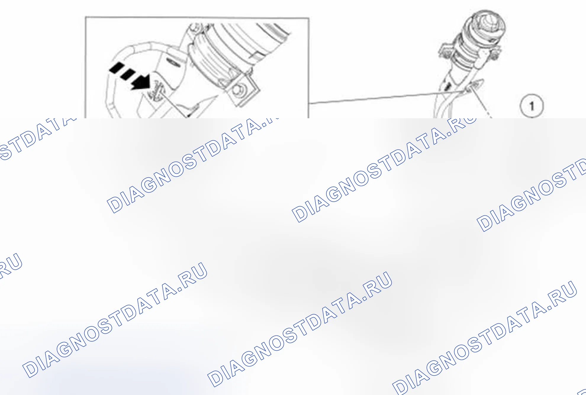 Рис. 9: Шланг подачи свежего воздуха для испарения (EVAP). Ford Fiesta Mk6