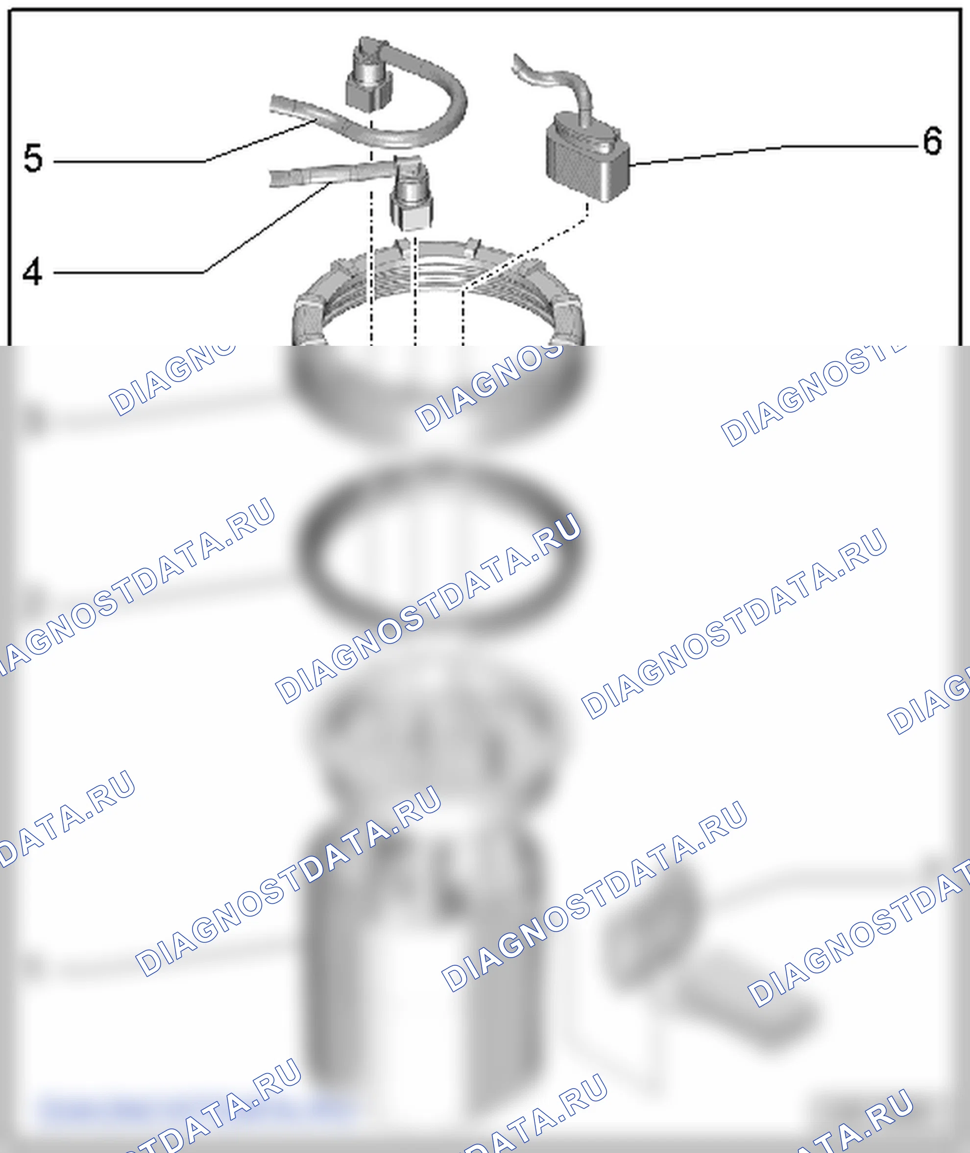 Компоненты топливной системы (4-цил. дизельный двигатель (1,6 л 4V, TDI Common Rail)). SEAT Toledo Iv