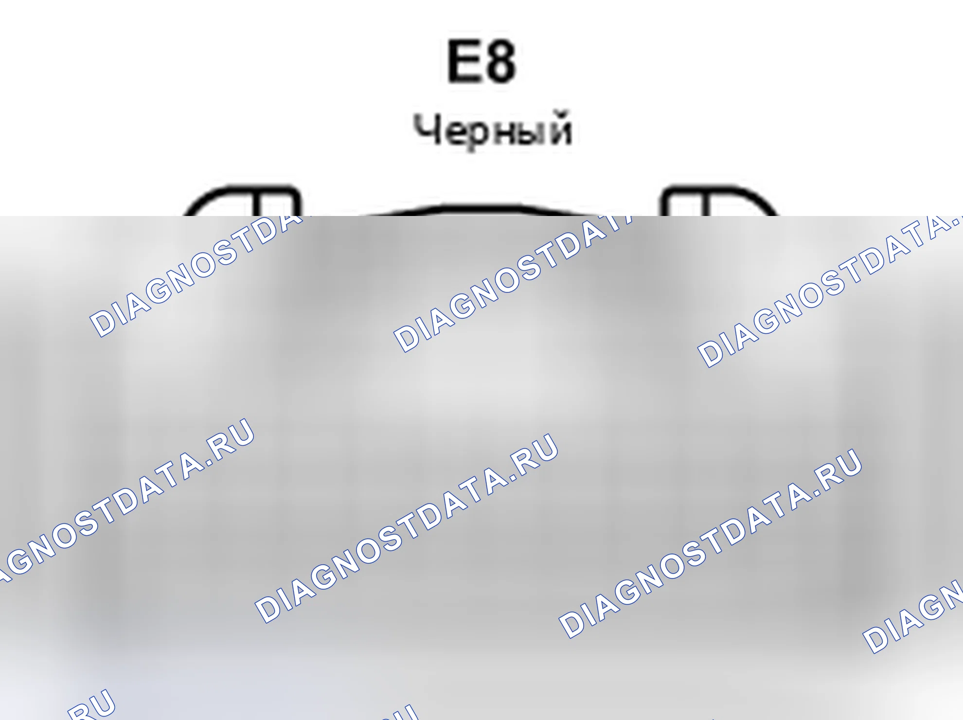 Рис. 543: Вид с торца комбинированного соединителя измерительного узла (E8). Toyota Land Cruiser 200