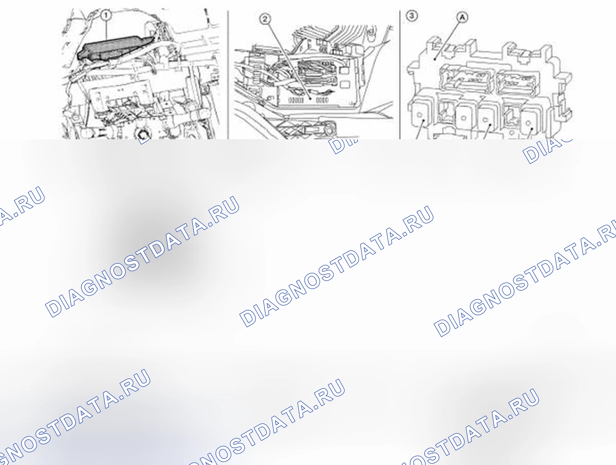 Рис. 195: Расположение компонентов. Nissan Altima L32