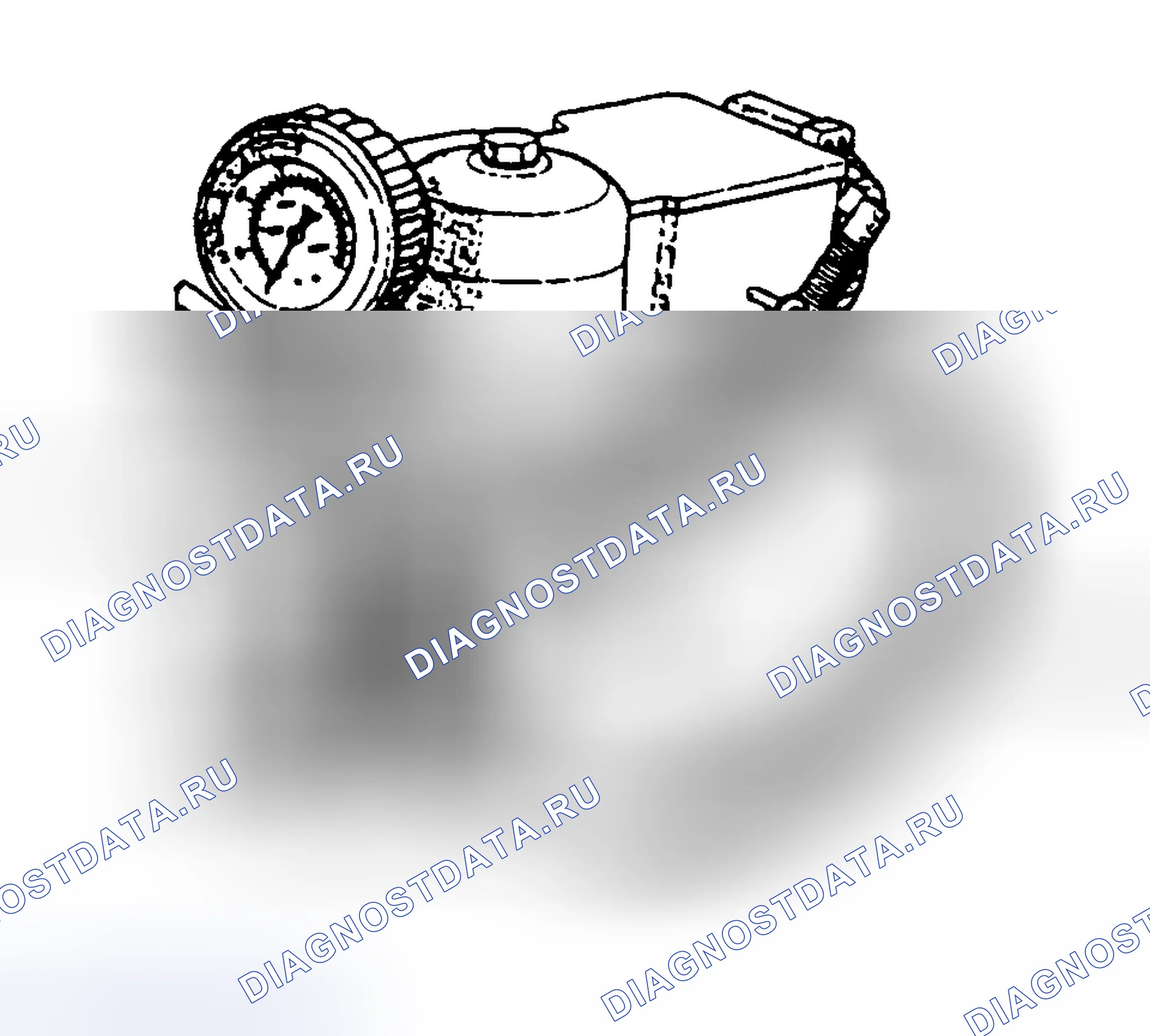 Рис. 16: Установка датчика давления тормозной жидкости и адаптеров. Plymouth Voyager II