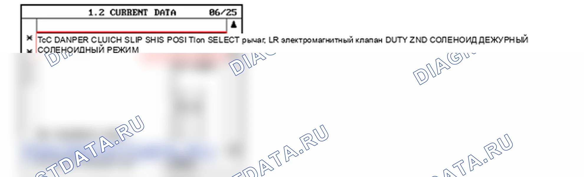 Данные диагностического сканера — P0742. Hyundai Santa Fe CM