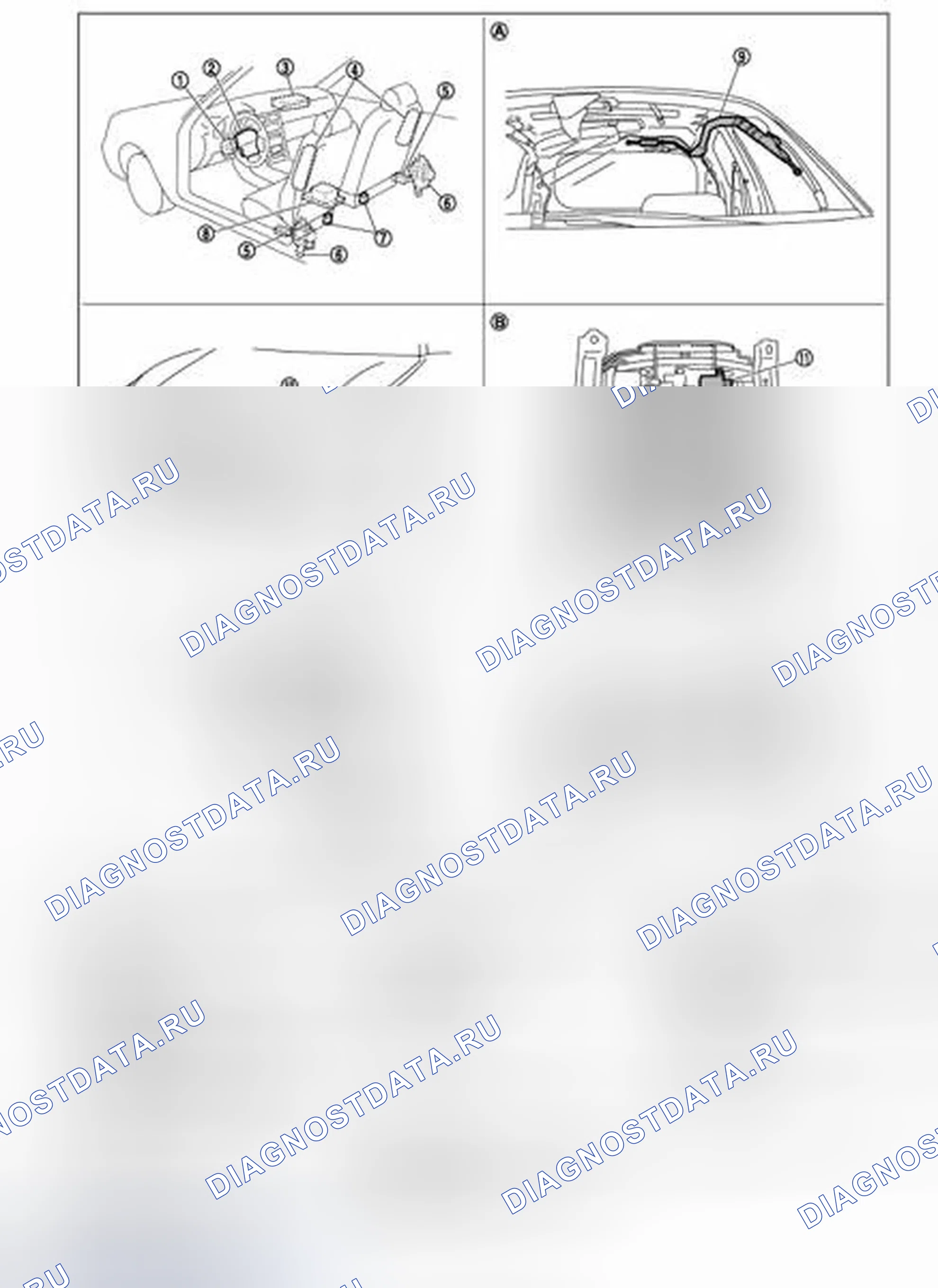 Рис. 44: Расположение компонентов. Infiniti FX35 II