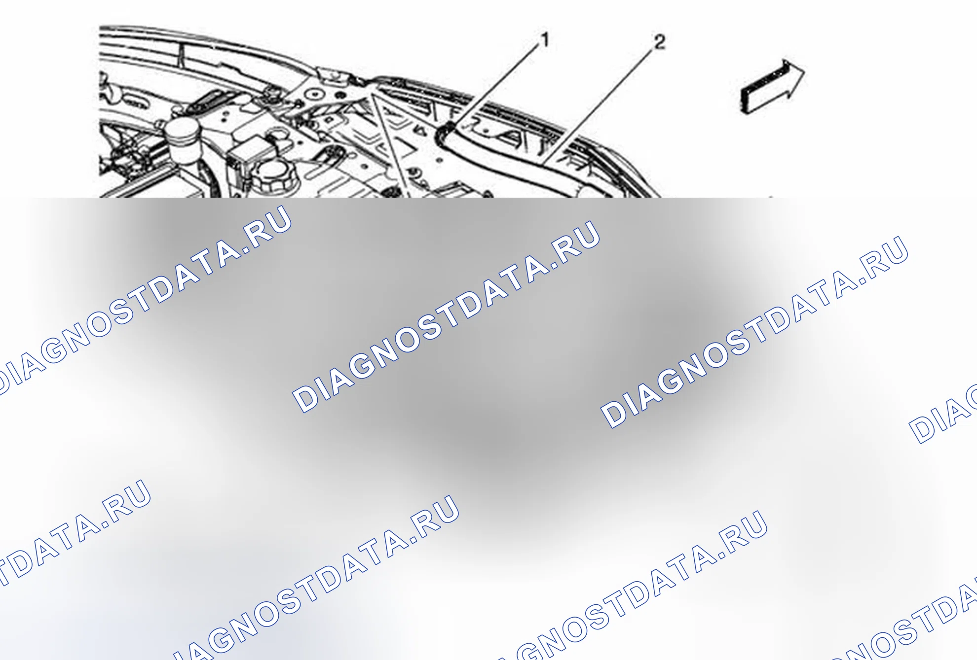 Рис. 26: Замена выходного шланга уравнительного резервуара радиатора (LUJ, LUV). Buick Encore I