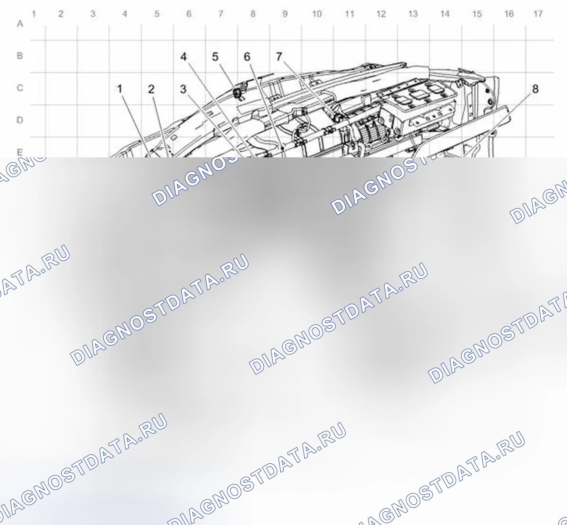 Рис. 29: Прокладка кабелей приборной панели. Chevrolet Captiva I рестайлинг 2
