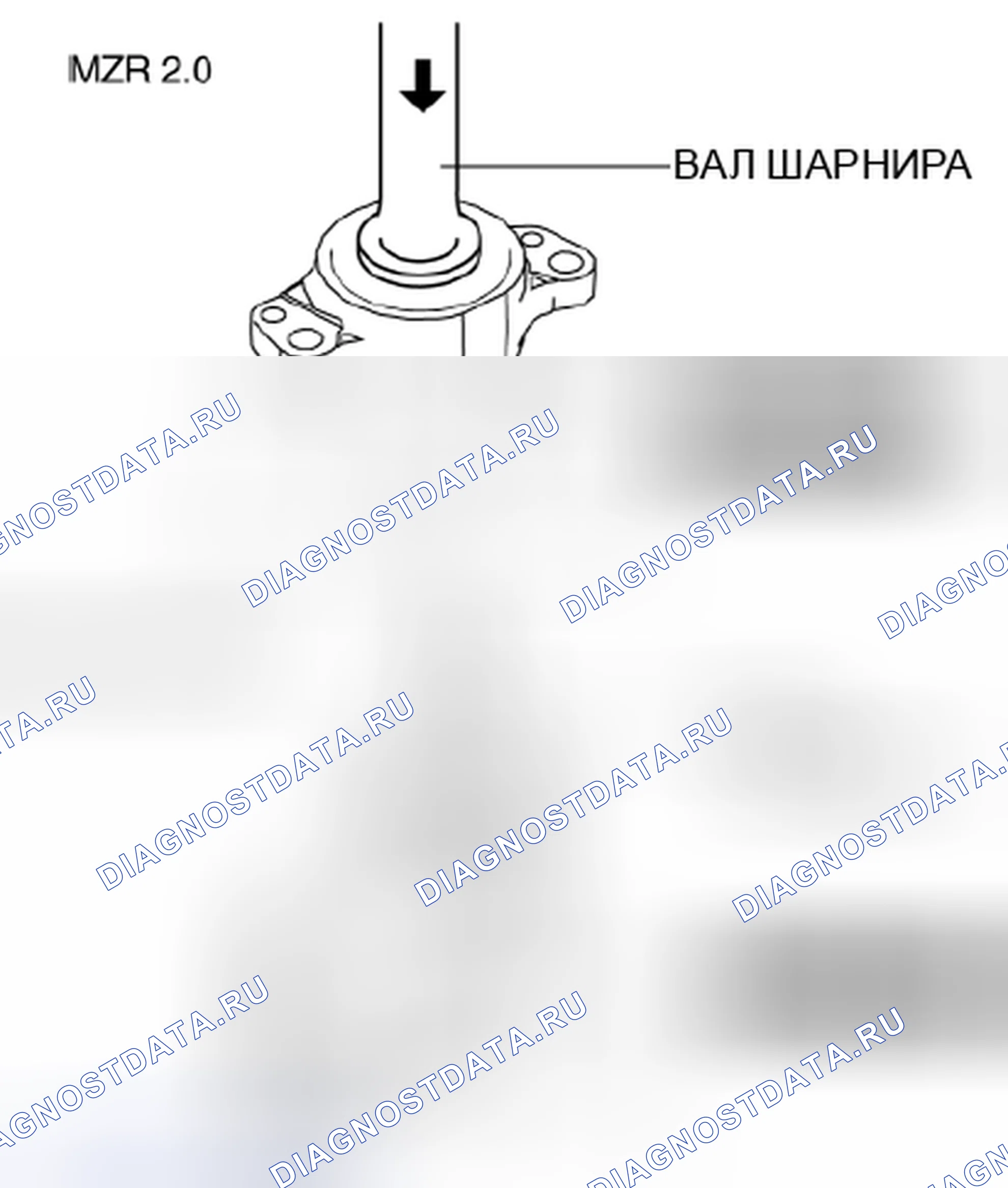 Рис. 32: Примечание к узлу соединительного вала. Mazda 3 BL рестайлинг