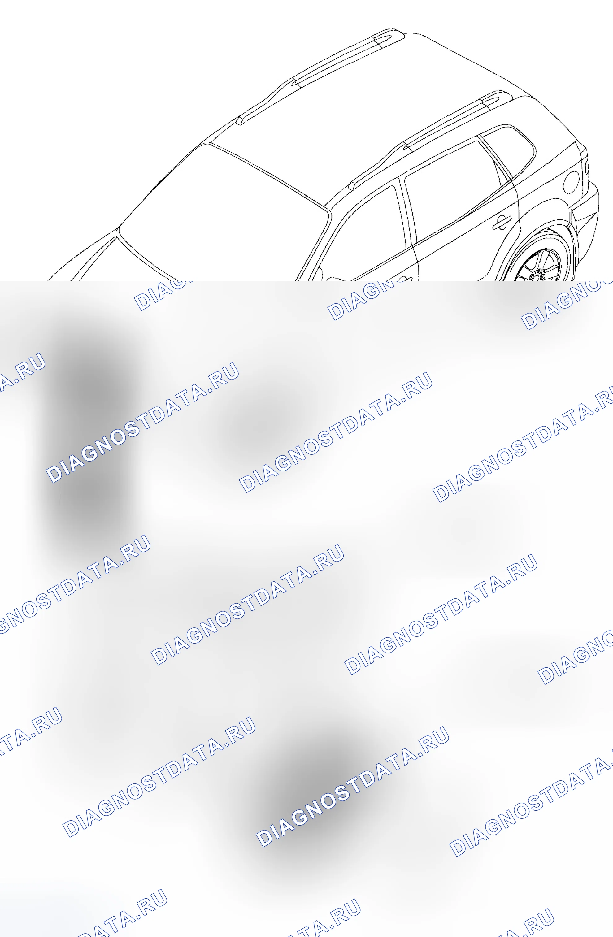 Рис. 7: РАСПОЛОЖЕНИЕ КОМПОНЕНТОВ. Hyundai Tucson I
