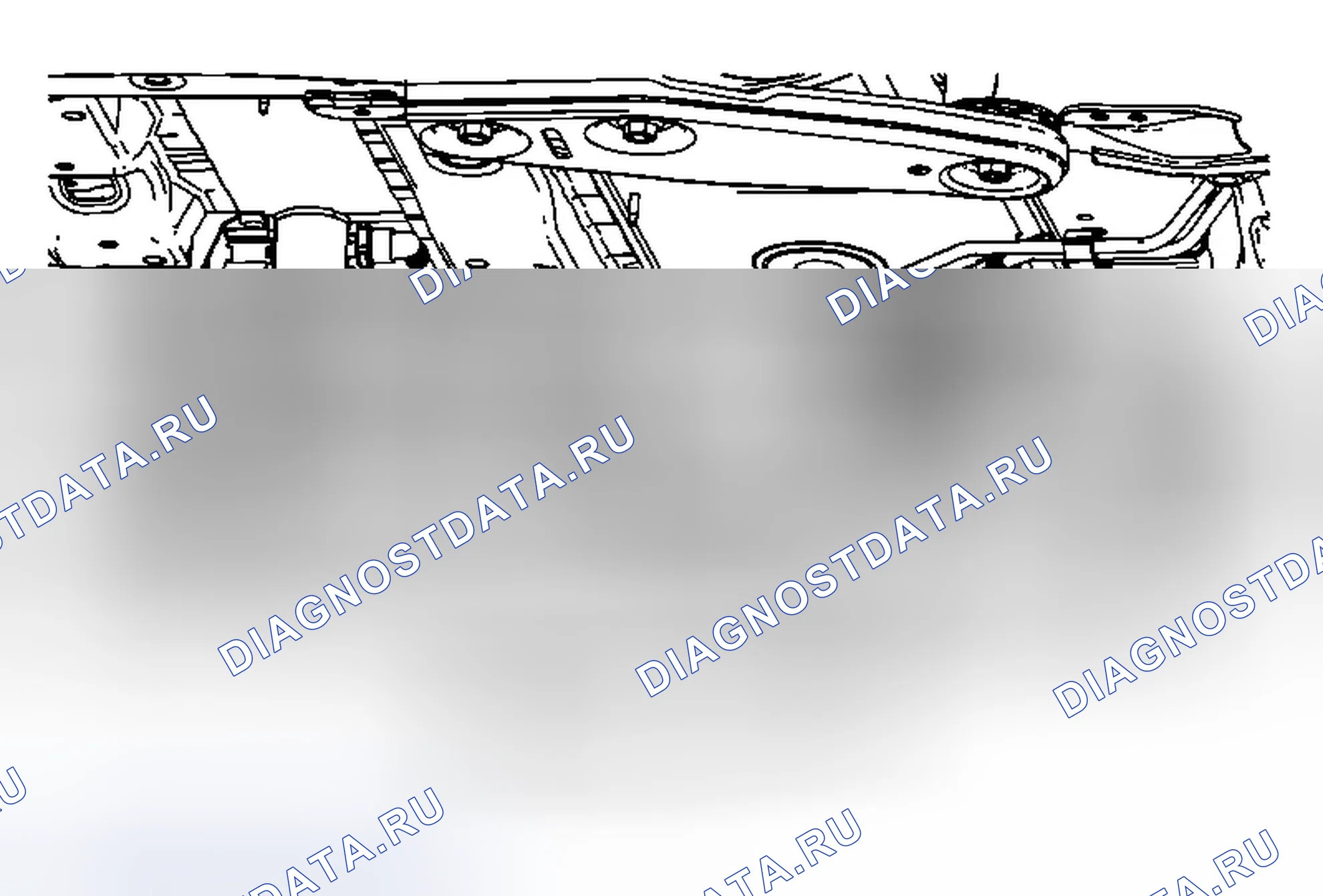 Рис. 5: Замена шланга подачи топлива (гибкий датчик к задней трубе подачи топлива). Cadillac SRX II рестайлинг