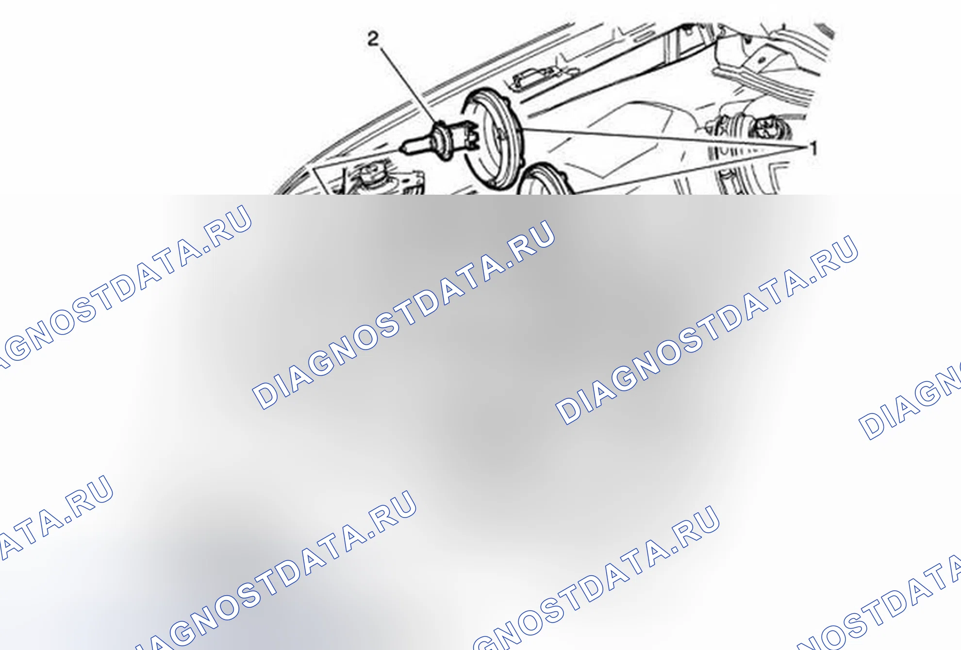 Рис. 19: Замена лампы фары. Chevrolet Sonic I